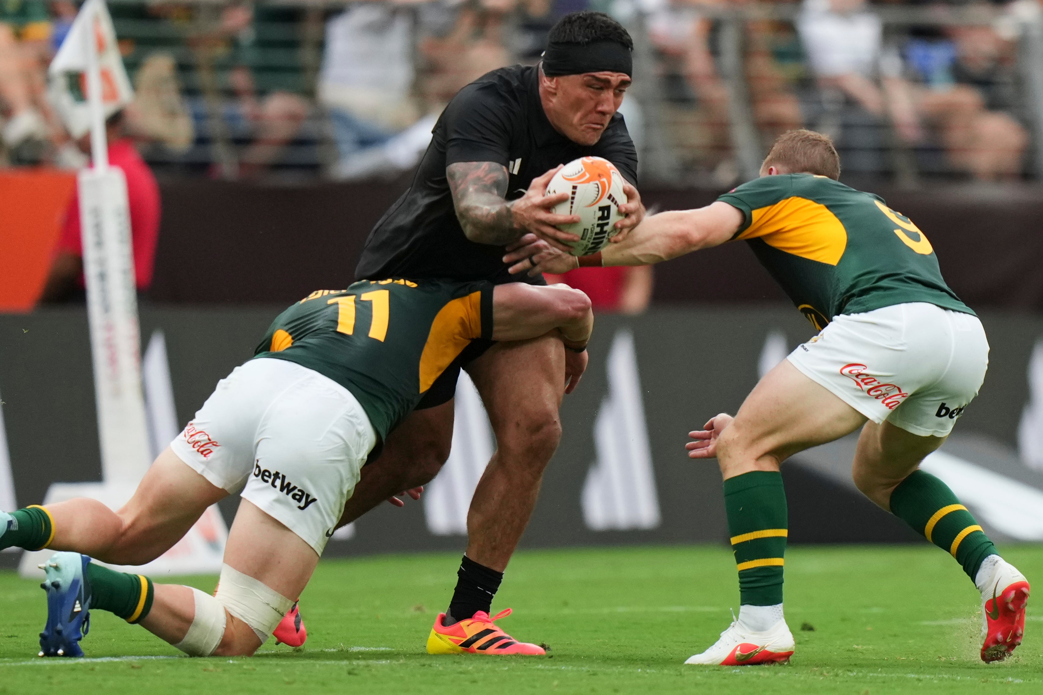 Codie Taylor suffered defeat in his first Test as All Blacks captain (AP)