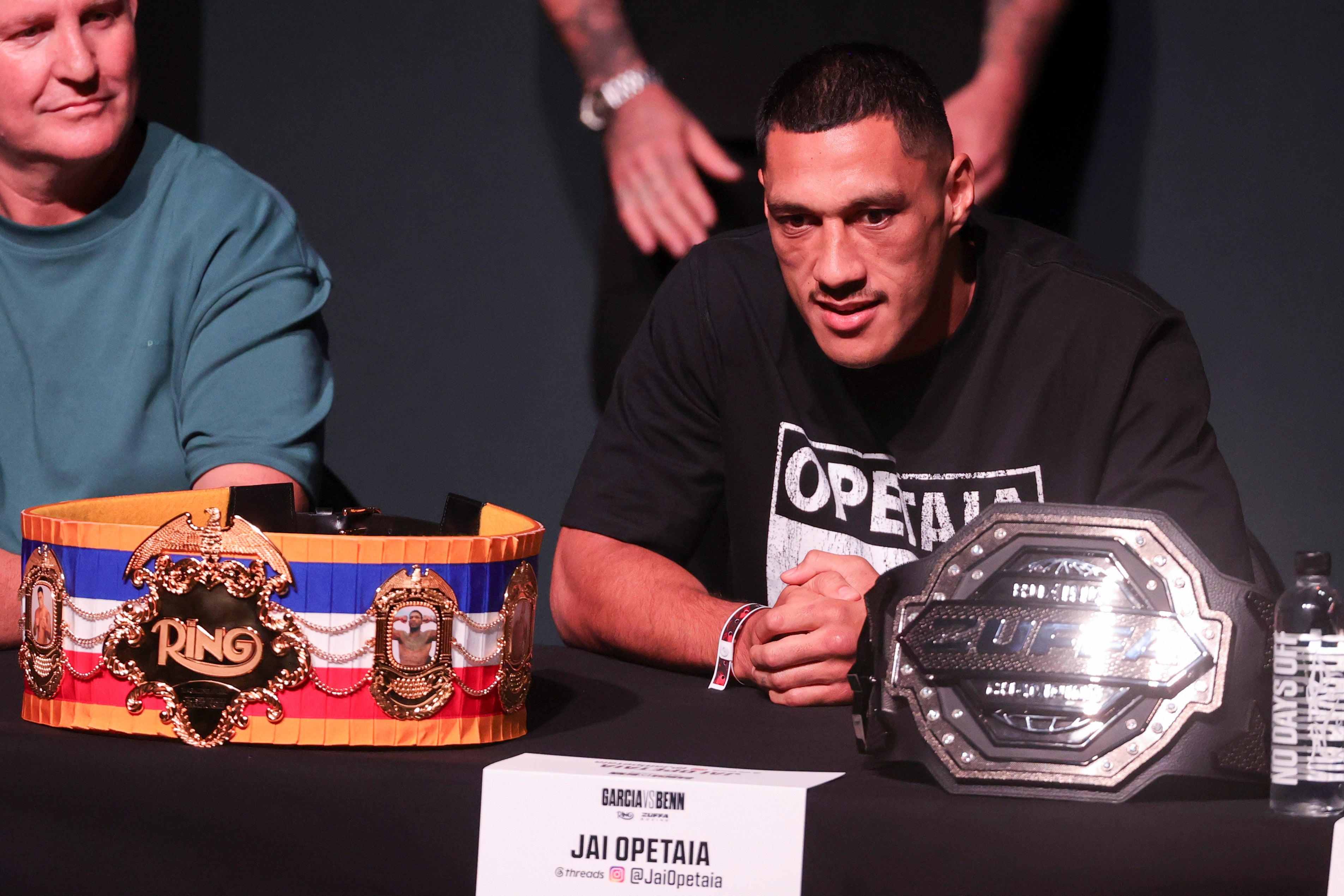 Jai Opetaia ahead of his fight tonight (AP)