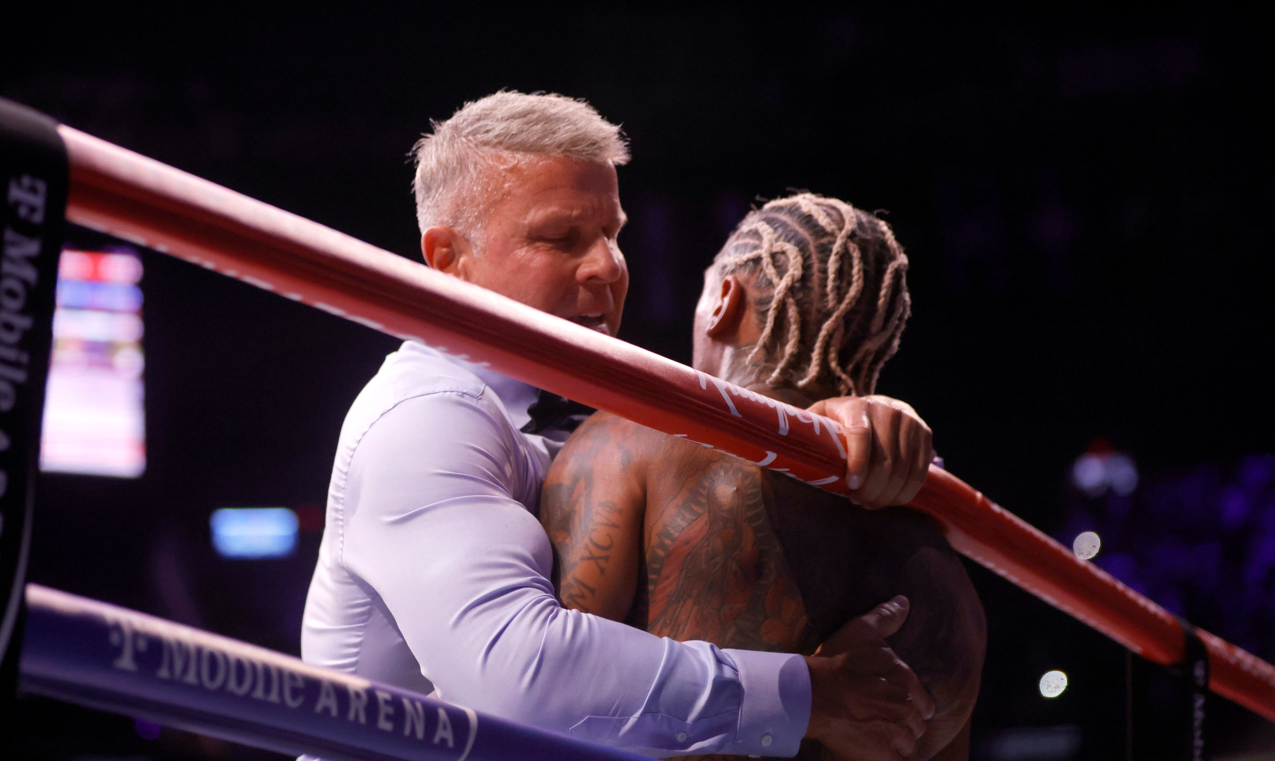 Benn couldn’t get a foothold in the fight and the referee stopped it