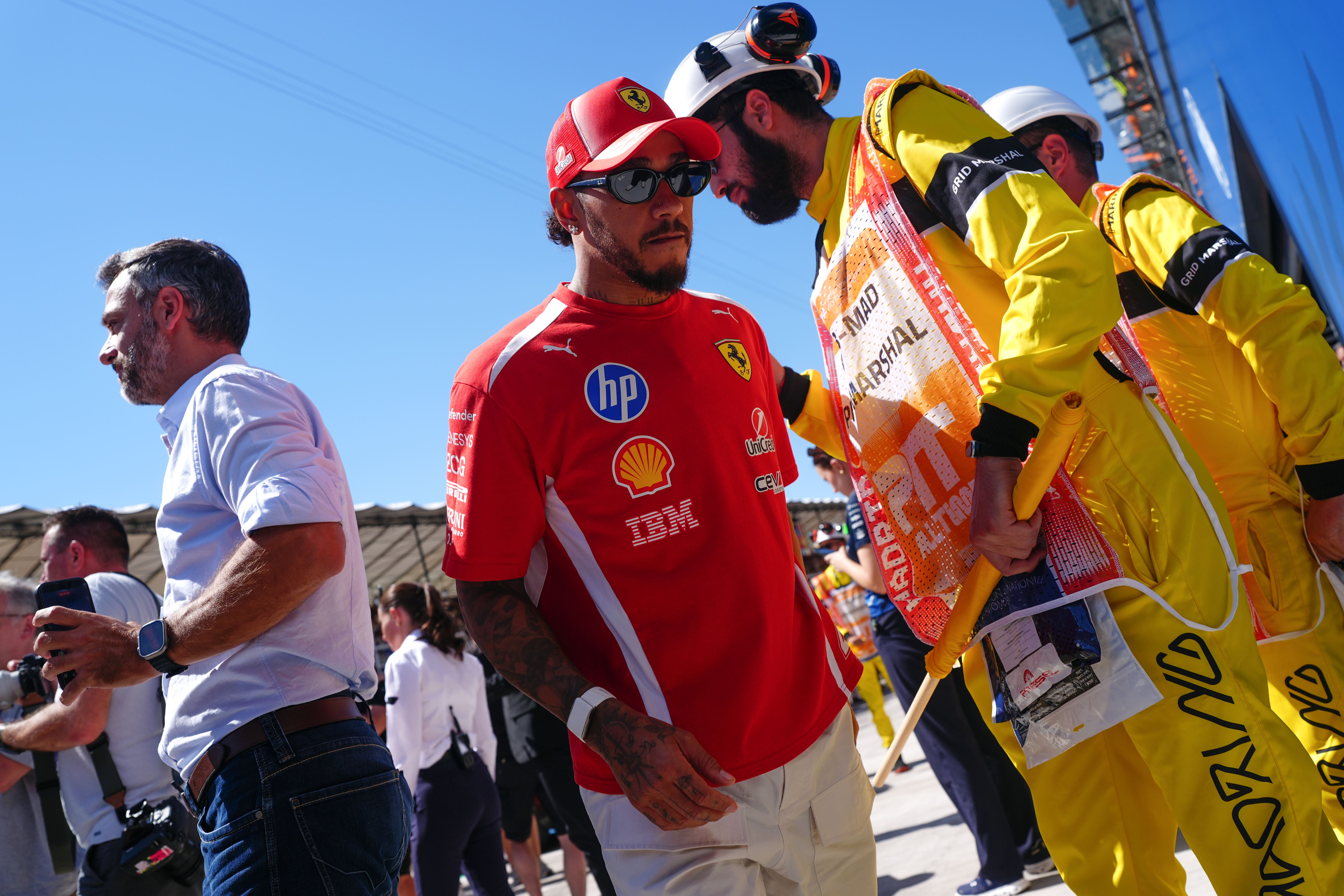 Ferrari driver Lewis Hamilton retired from Sunday’s Spanish Grand Prix (David Davies/PA)