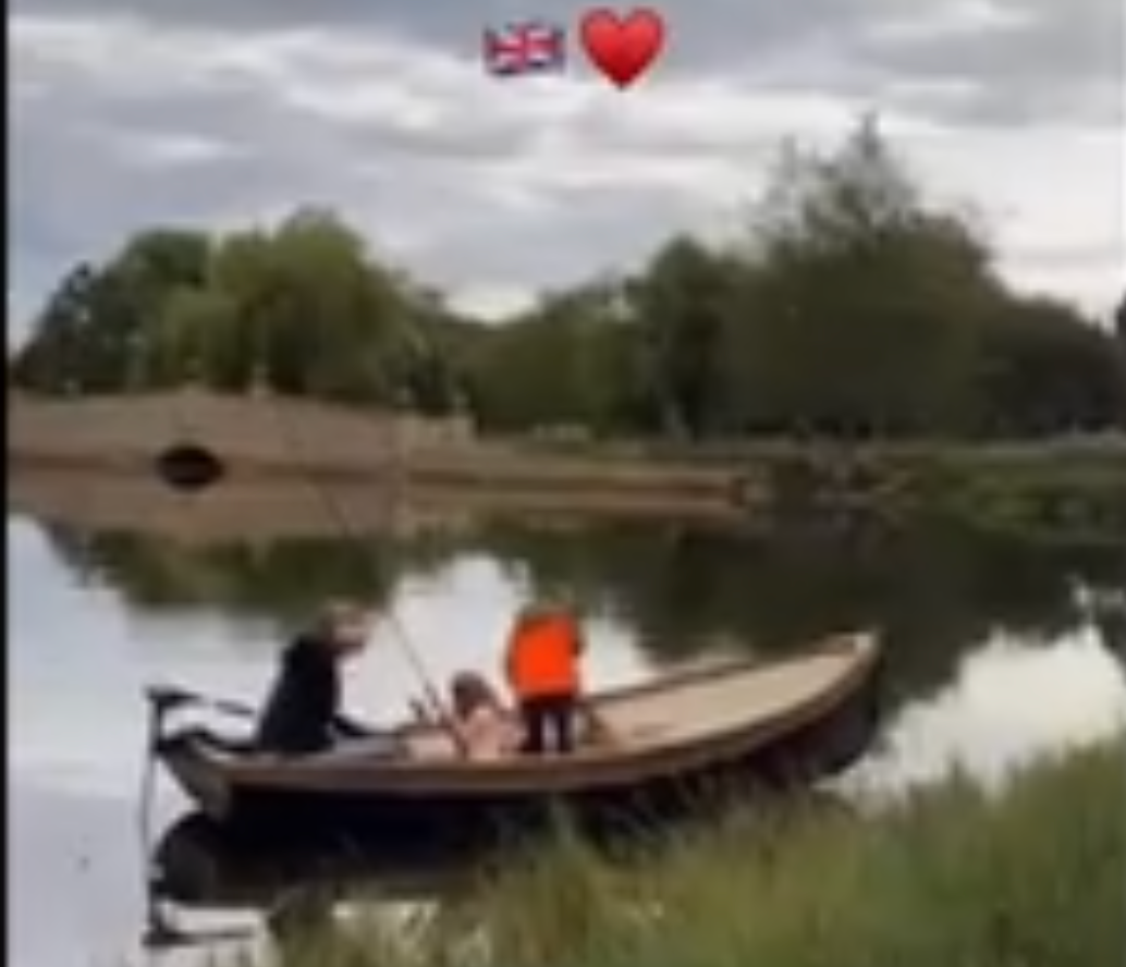 Harry can be seen fishing in one of the clips shared on Meghan's Instagram (Instagram)