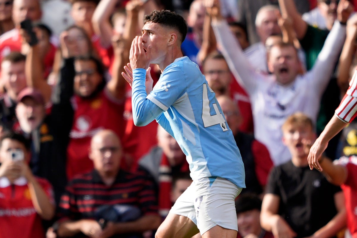 Man United v Man City LIVE: Foden sent off after kicking Fernandes in feisty Manchester derby