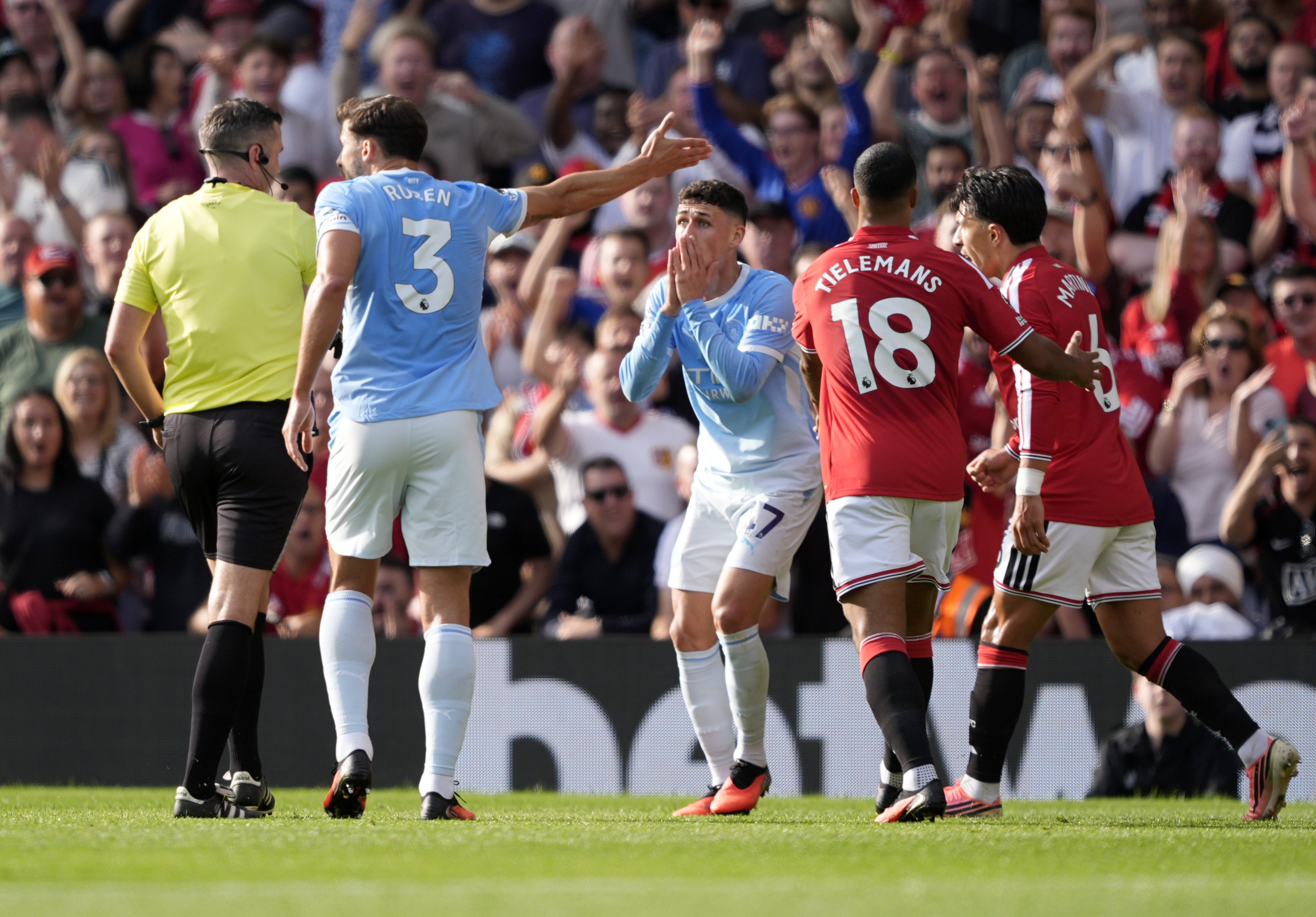 Phil Foden’s stupid sending off threatened to swing the derby in Man United’s favour