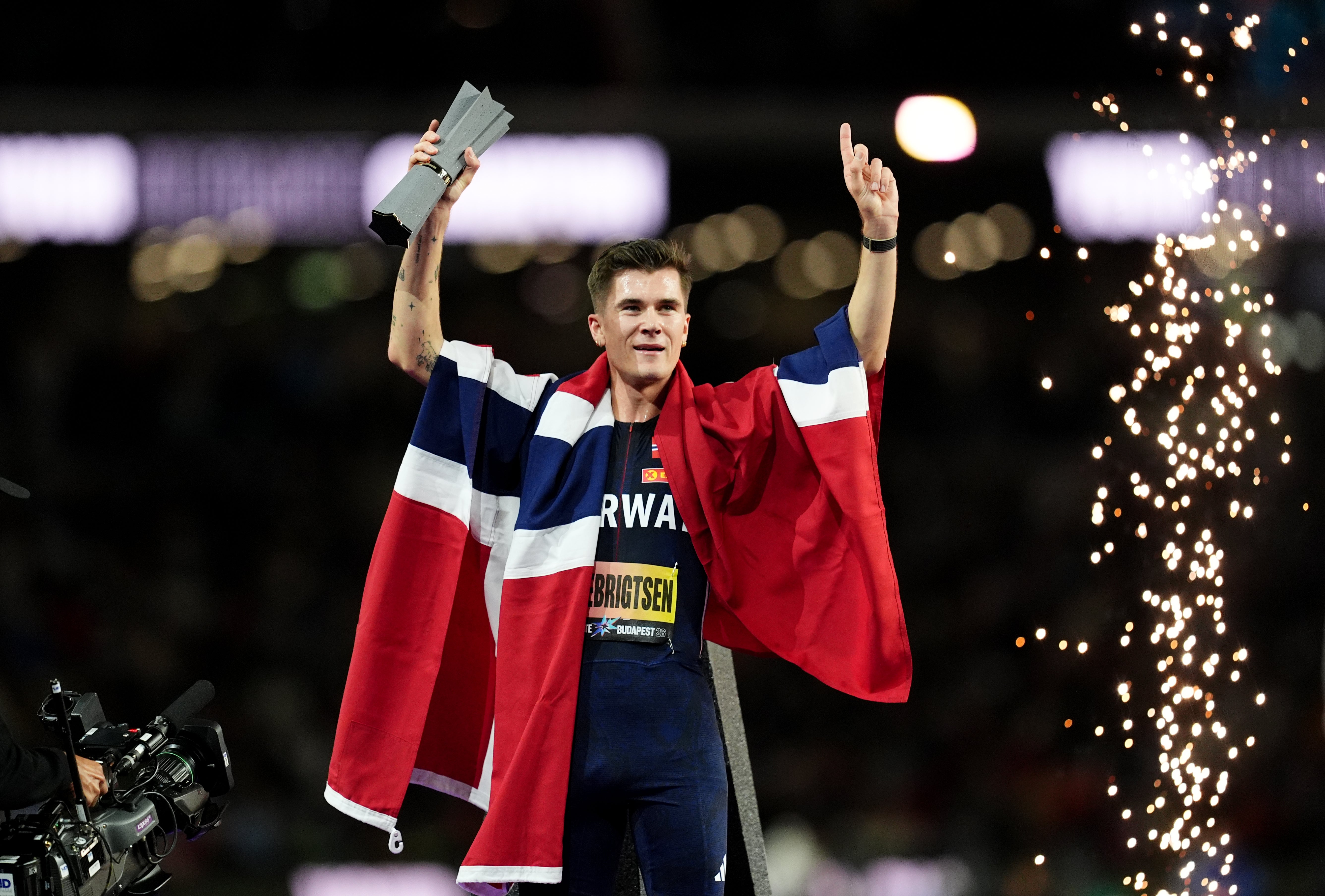 Jakob Ingebrigtsen won the 5000m (Martin Rickett/PA)