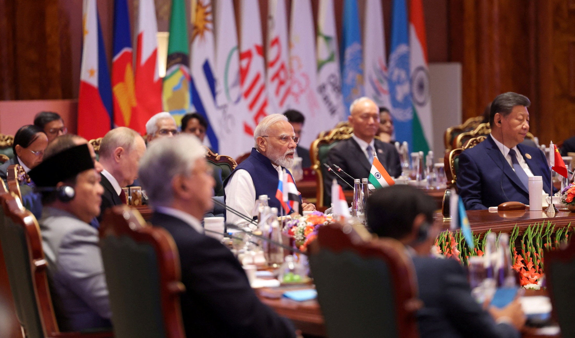 India’s Prime Minister Narendra speaks during day two of the BRICS Summit in New Delhi, India, September 13, 2026 (Reuters)