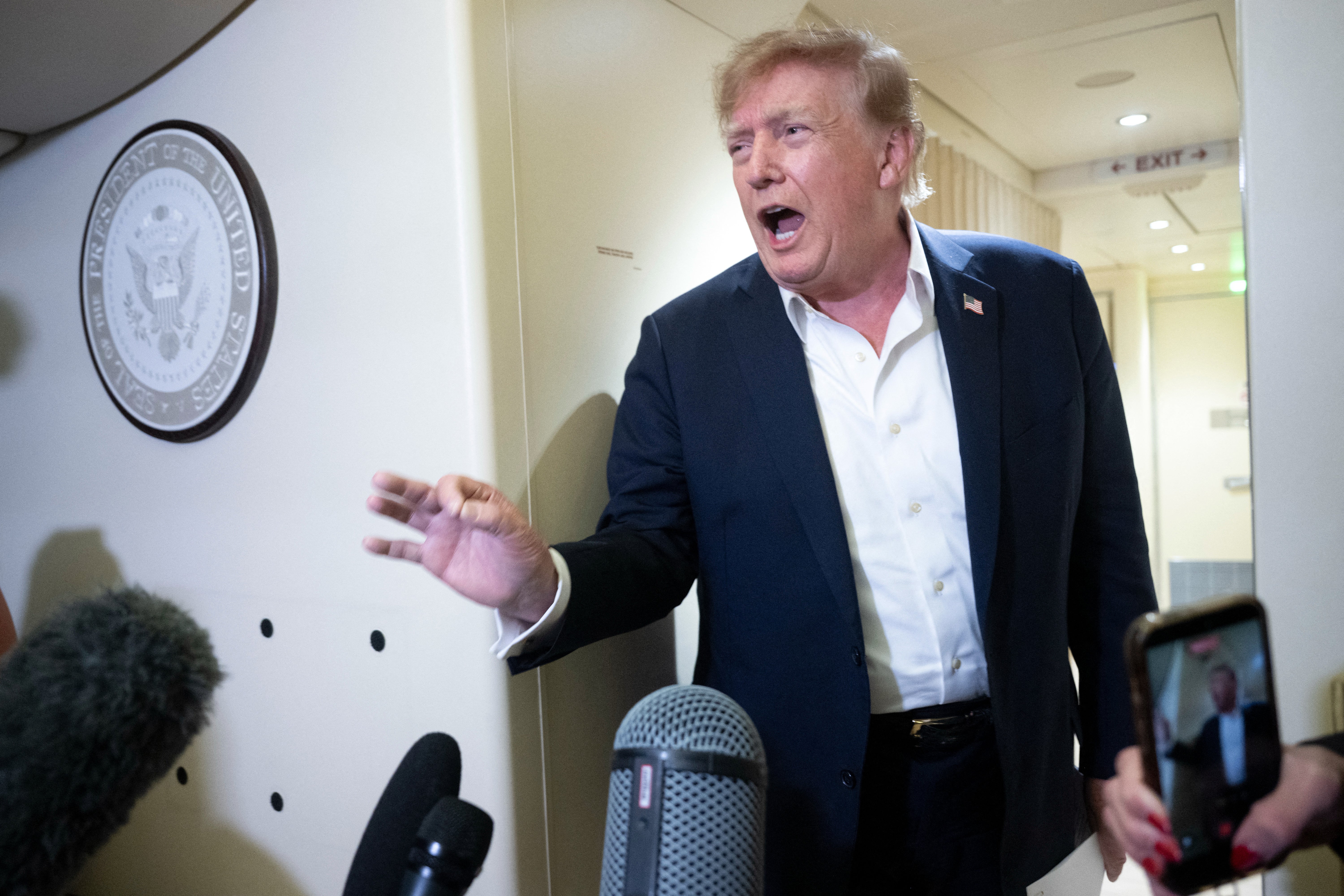 Trump escalated his rhetoric Sunday, calling Canada 
