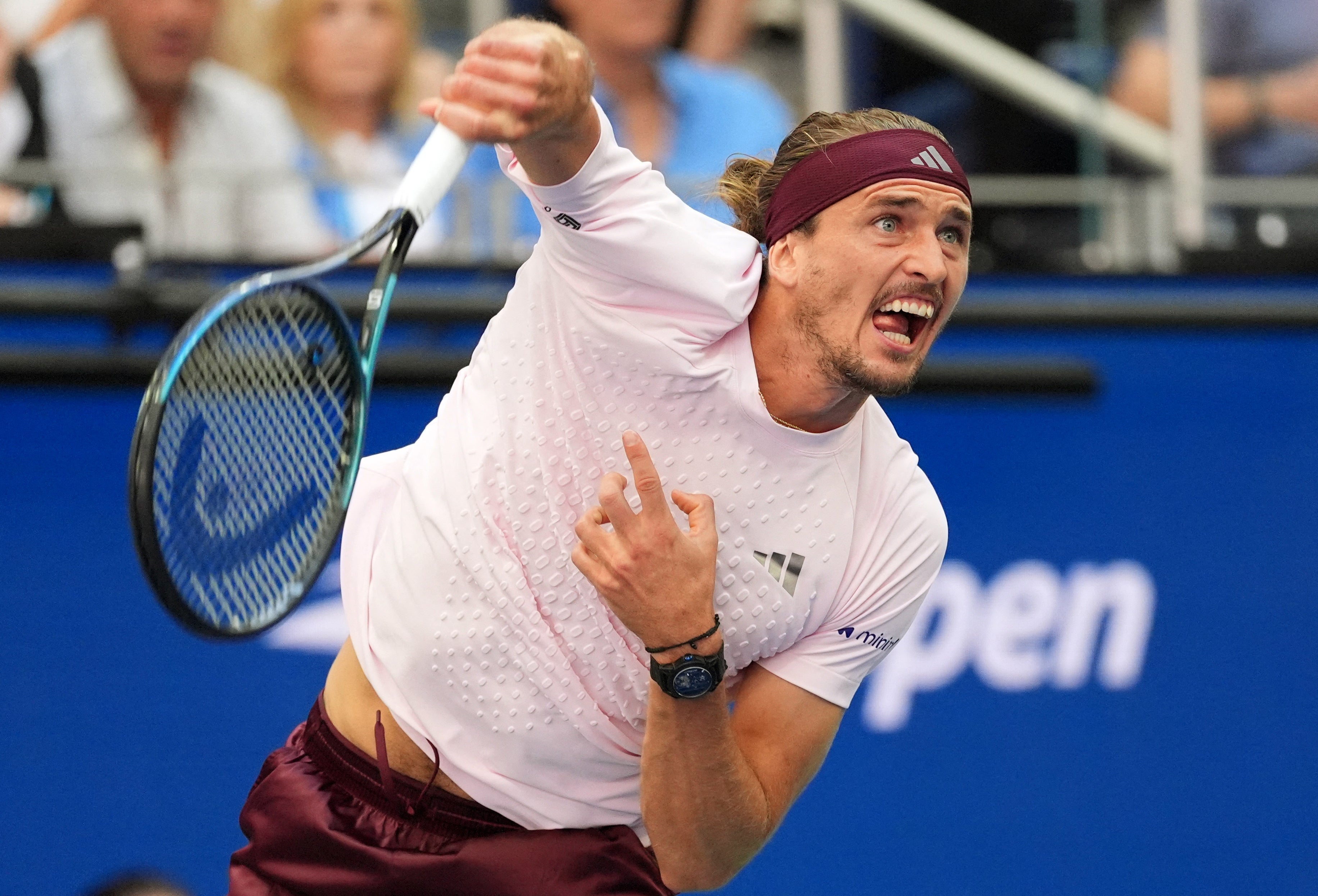 Zverev bounced the ball up to 25 times before hitting a serve
