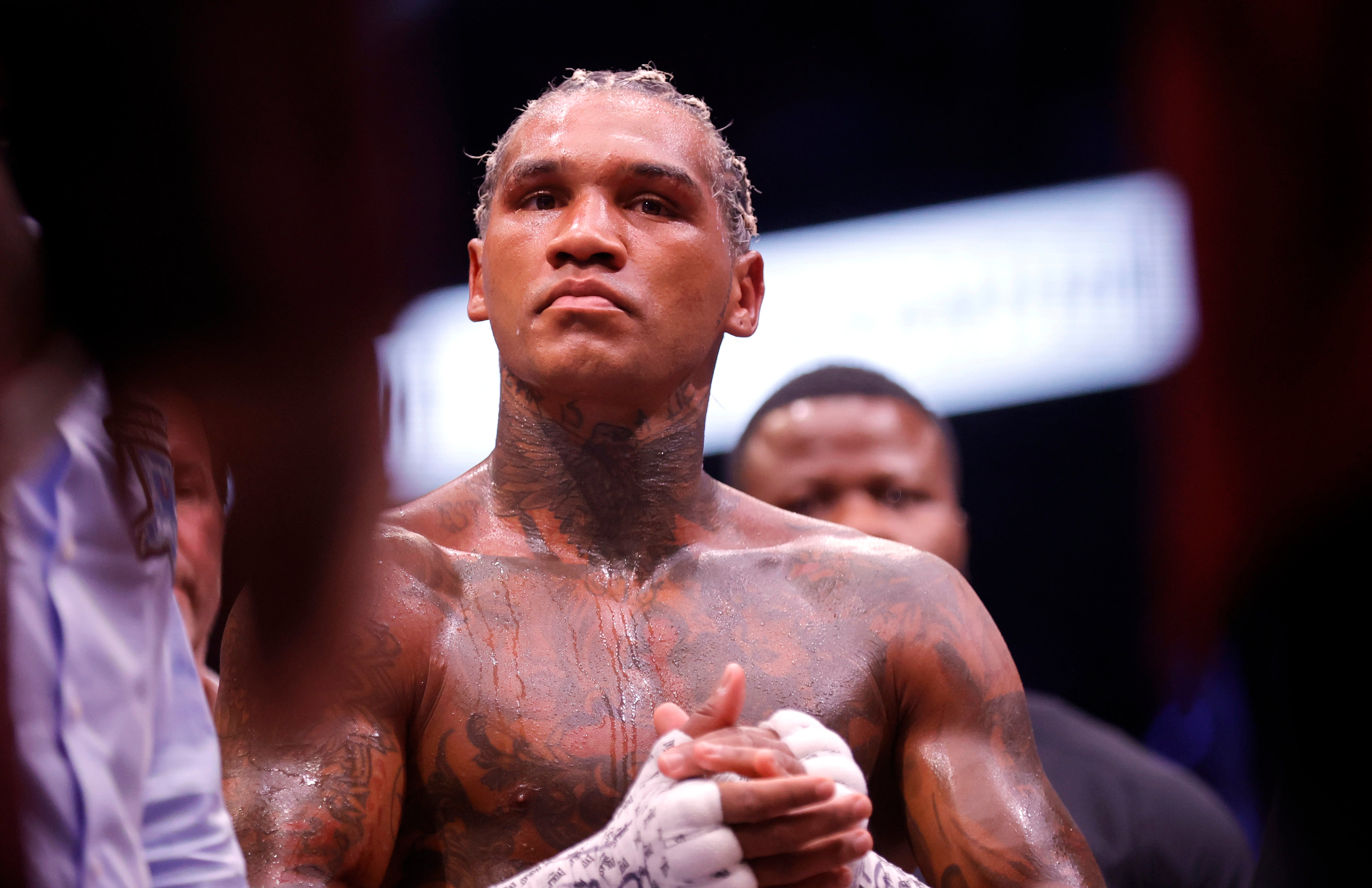 Conor Benn after his loss to Ryan Garcia in Las Vegas