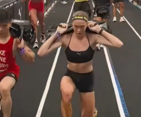 Wietrzyk said she regrets not stepping off the track
