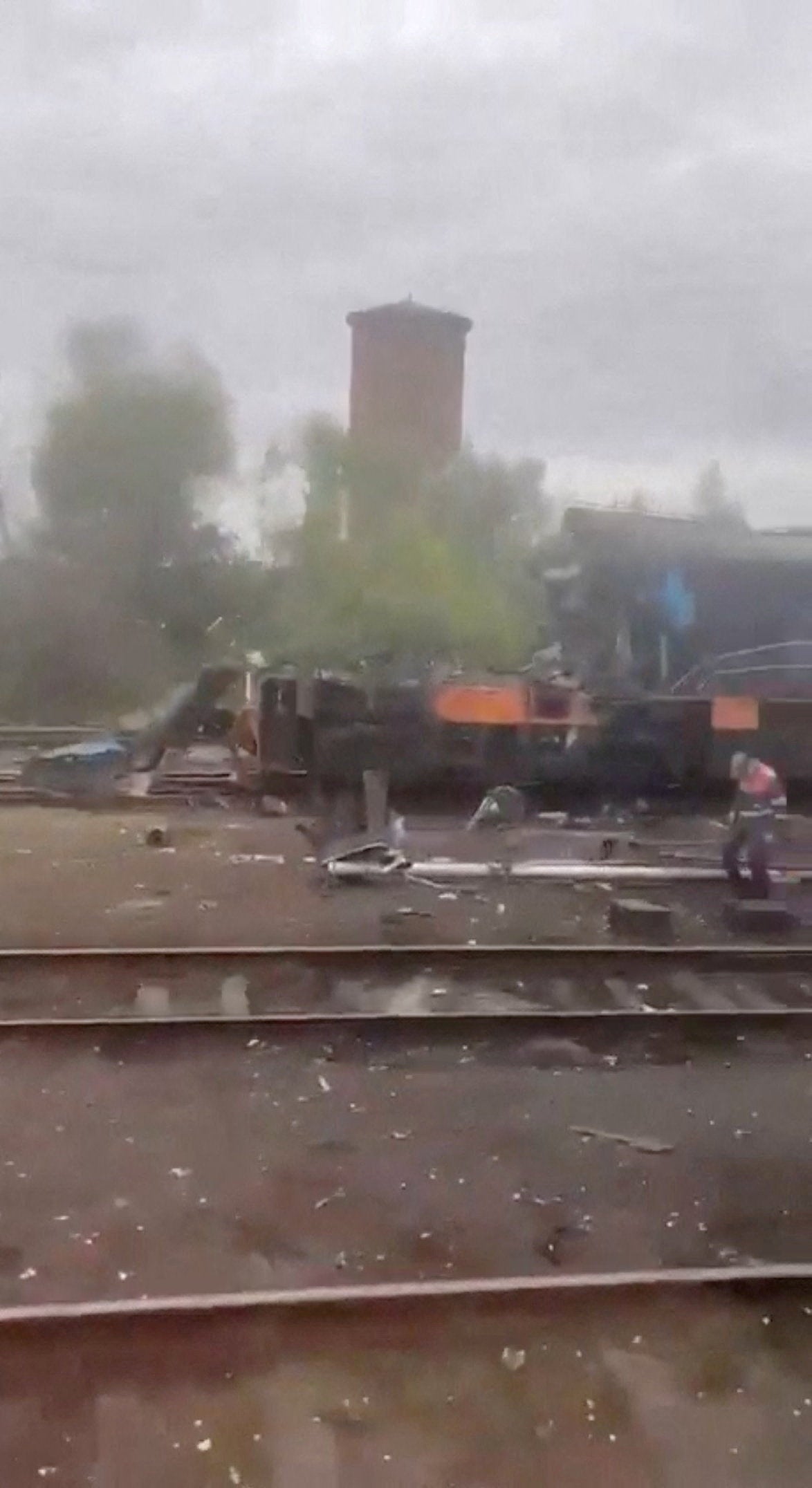 Russia hits passenger train on Ukraine's border with Poland just misses 'diplomatic train'