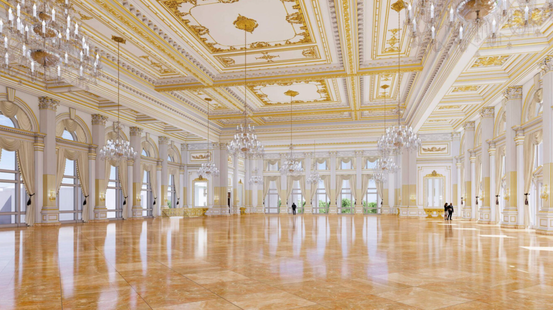 President Donald Trump has posted new renderings of what his controversial White House ballroom will look like inside on Truth Social