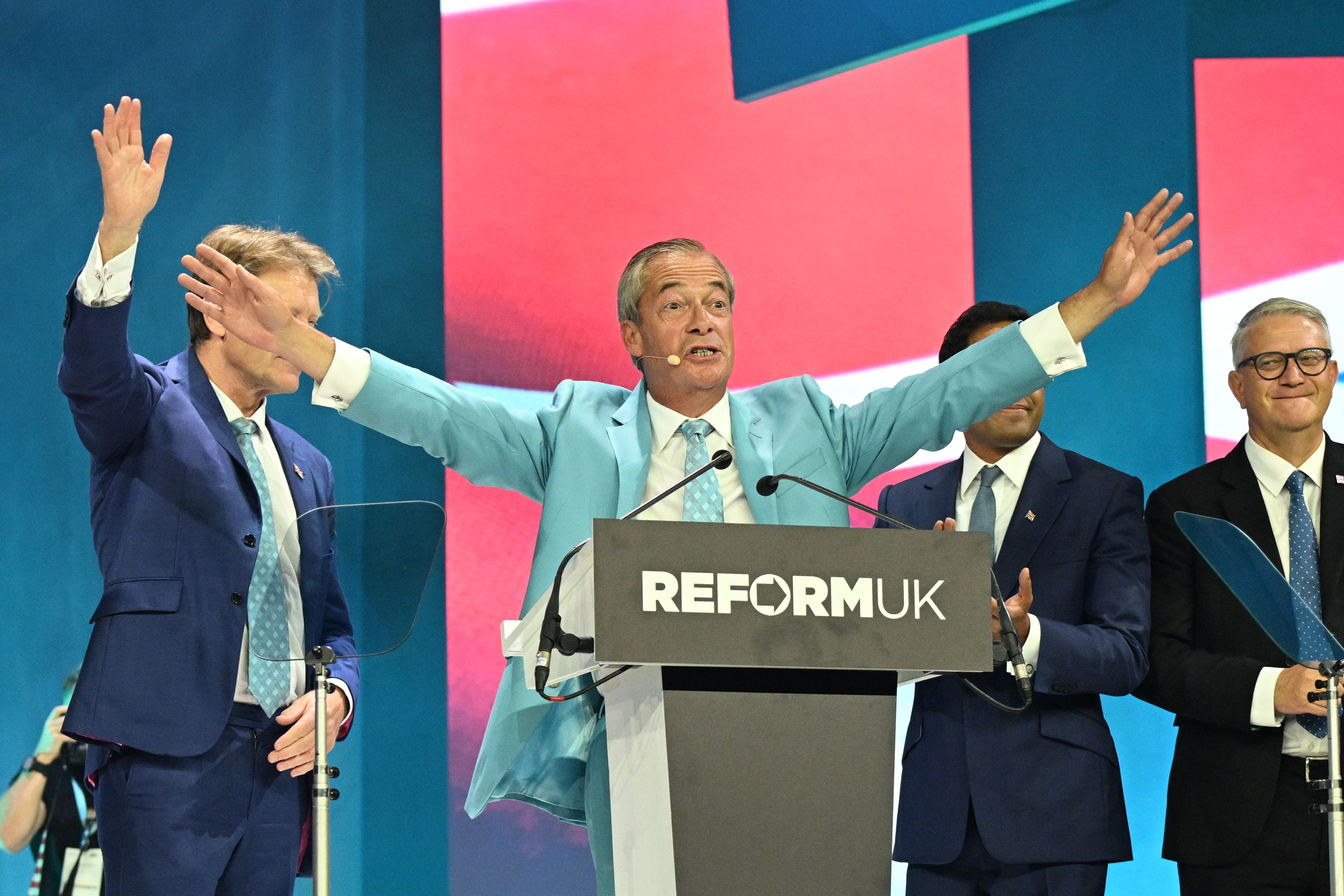 Nigel Farage said he did not want to talk about the details of the two crypto billionaire donors to Reform UK (Will Colebourne/PA)