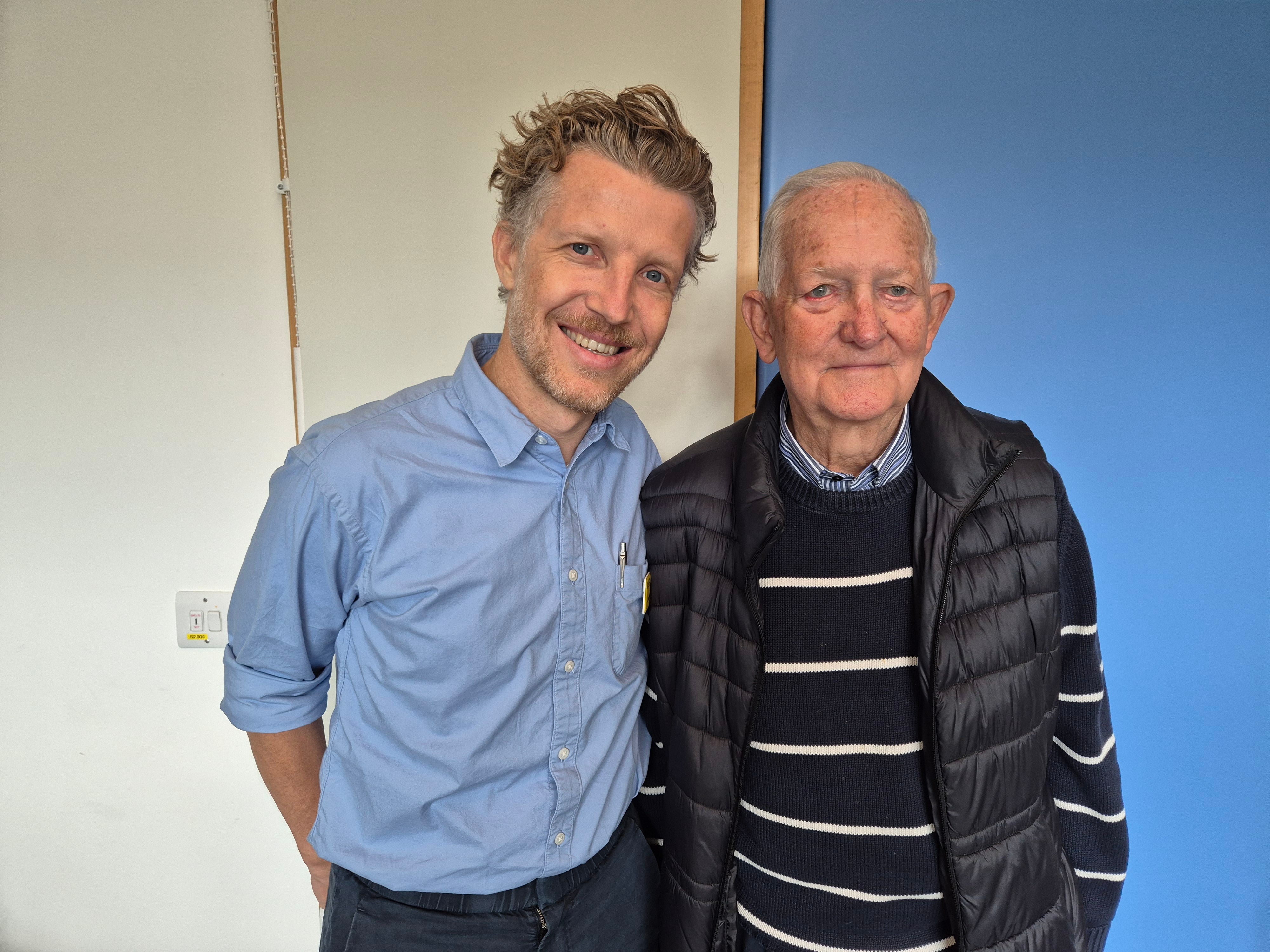 Moorfields Eye Hospital of John Brewer (right) with Josef Huemer, consultant ophthalmologist at Moorfields Eye Hospital. Mr Brewer discovered he had AF during cataract surgery at the hospital