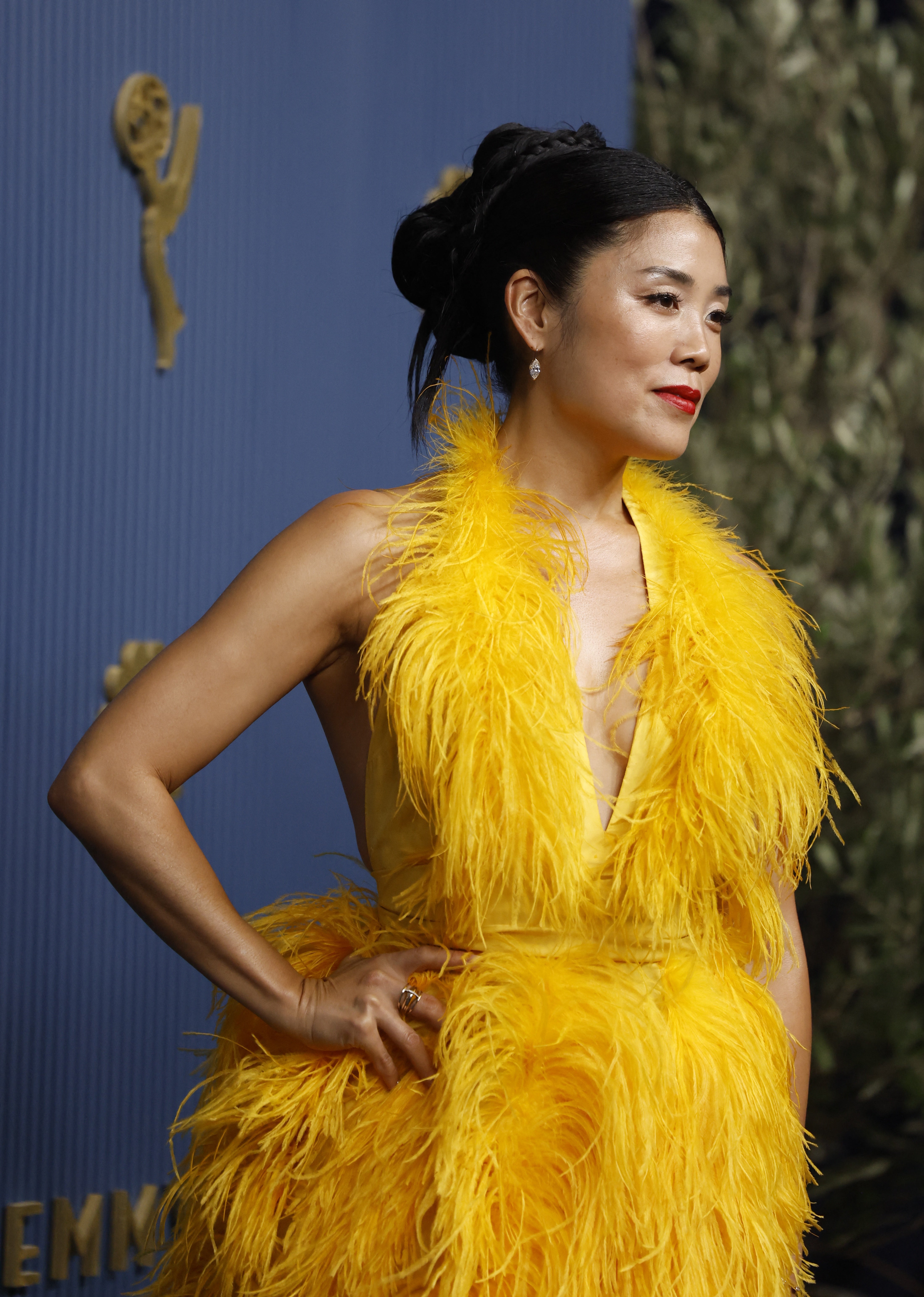 Bae took a big, bold swing choosing this dress. It's admirable — and even fun — but overwhelmed her frame