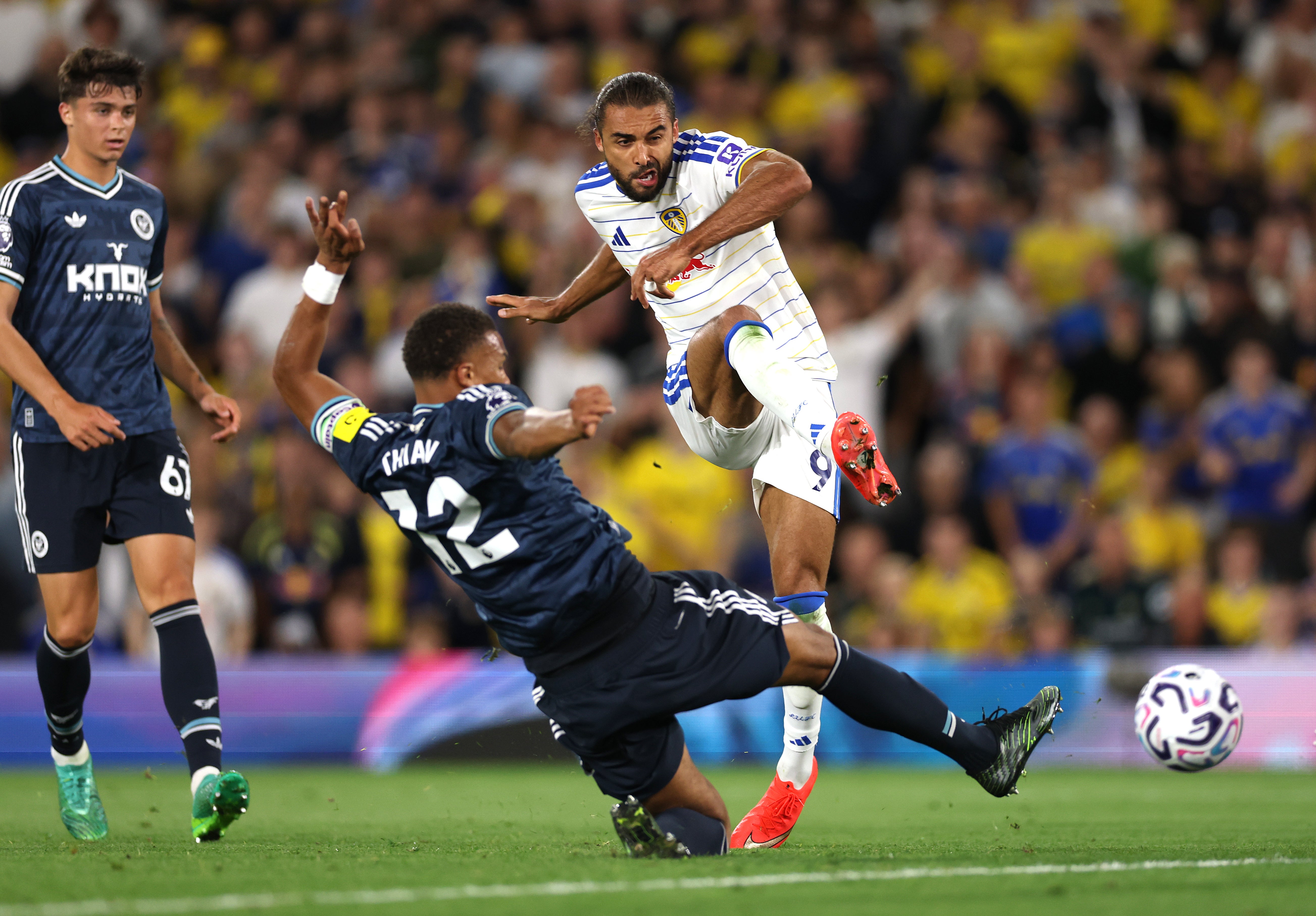 Dominic Calvert-Lewin was a force for Leeds having scored one goal and set up another as the host scored three times before half-time
