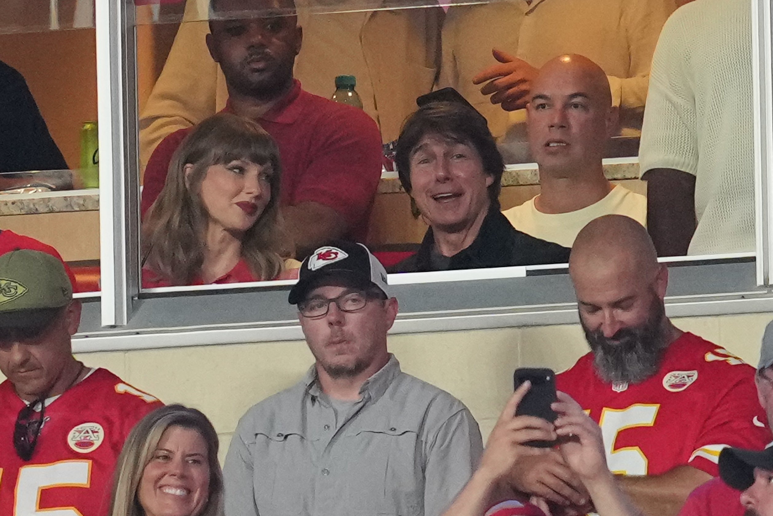 Cruise was among the many celebrity guests at Swift’s wedding to Kelce in New York City this July (Reuters)
