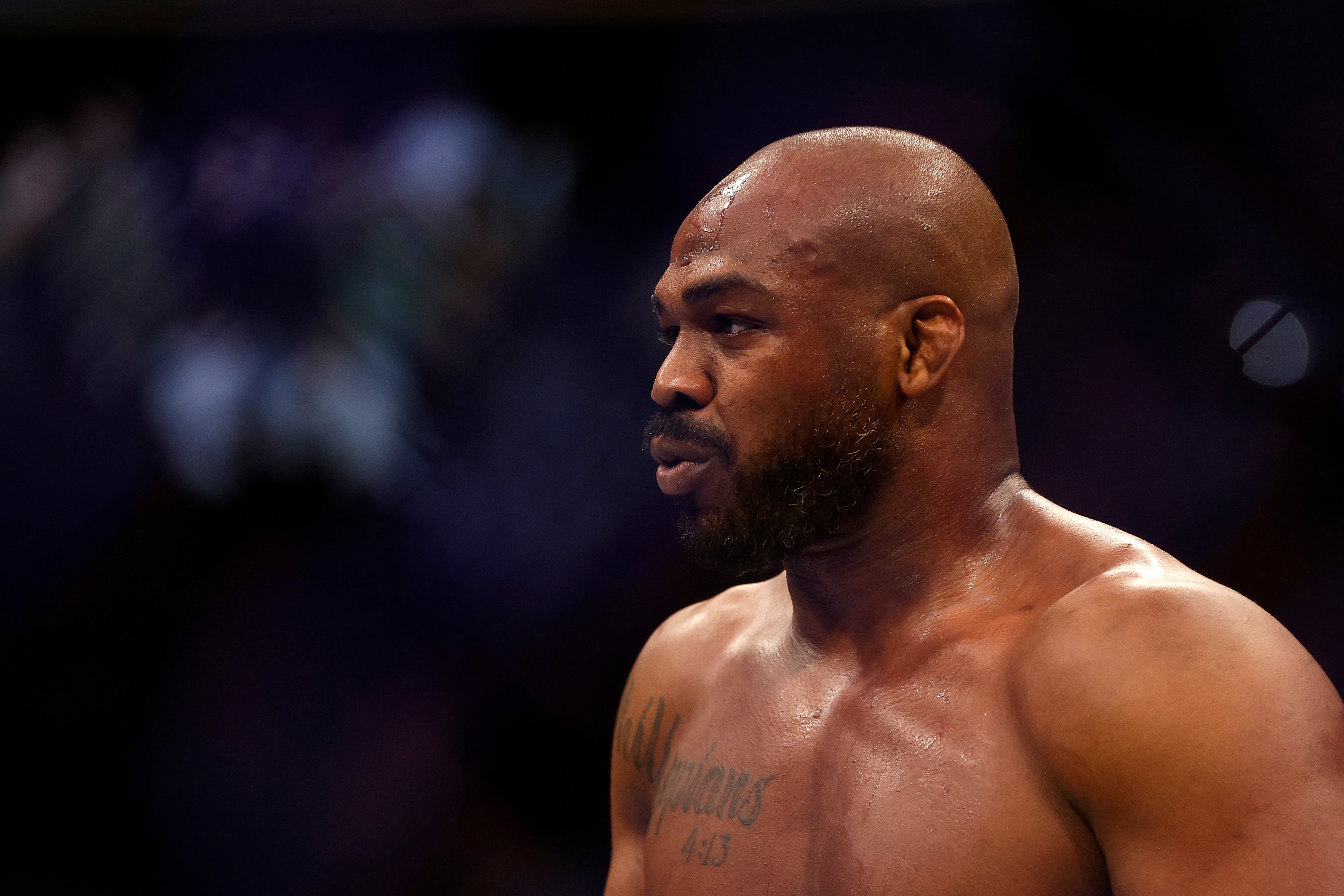 Jon Jones after a 2023 win over Ciryl Gane