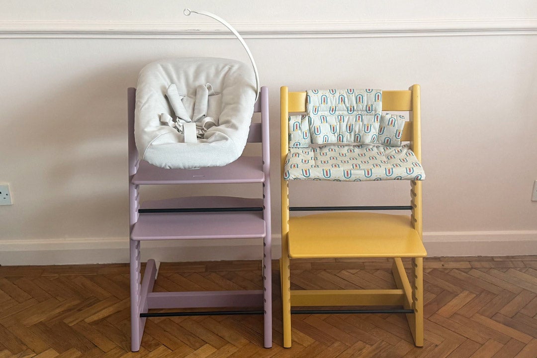 My first child has used this high chair for years and now I’ve spent weeks testing it again with the newborn attachment for my latest arrival (Sarah Jones/The Independent)