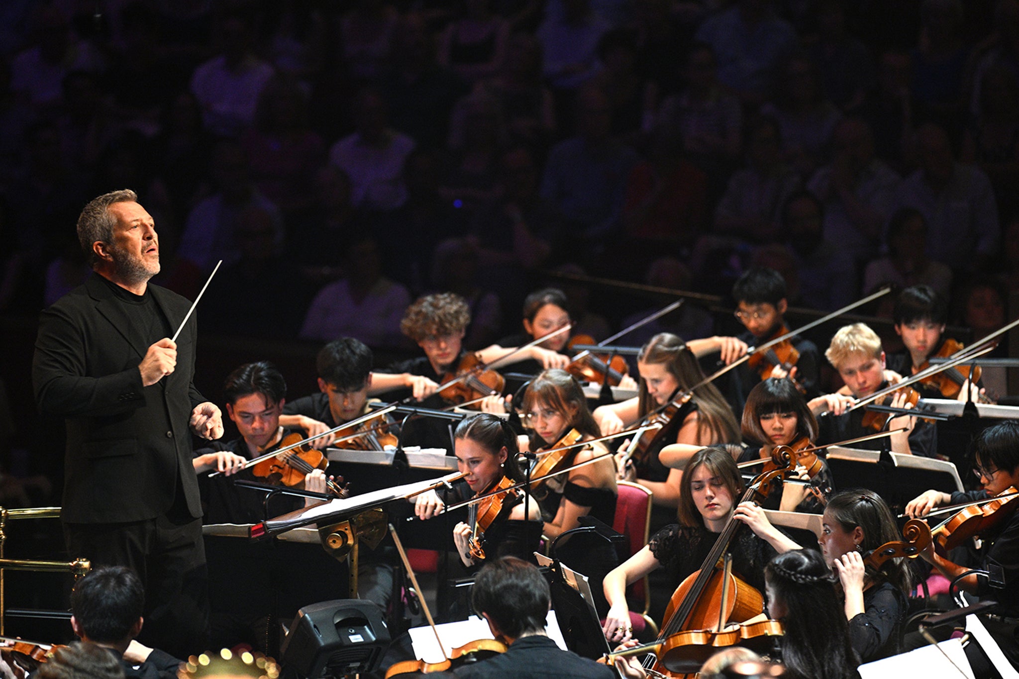 The National Youth Orchestra play Berlioz’s ‘Symphonie fantastique’, conducted by Thomas Ades (Chris Christodoulou/BBC)
