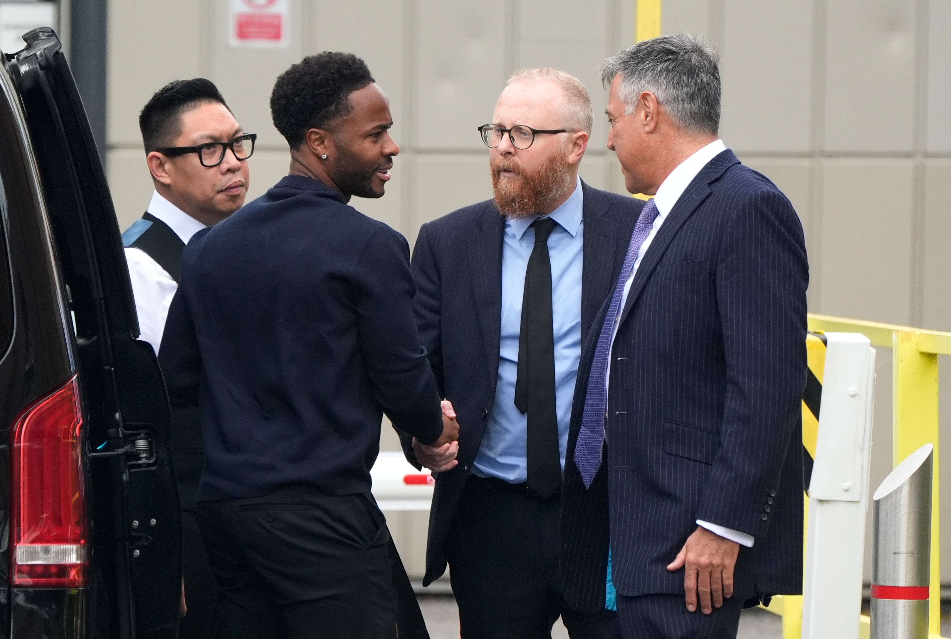 Raheem Sterling arrives at court