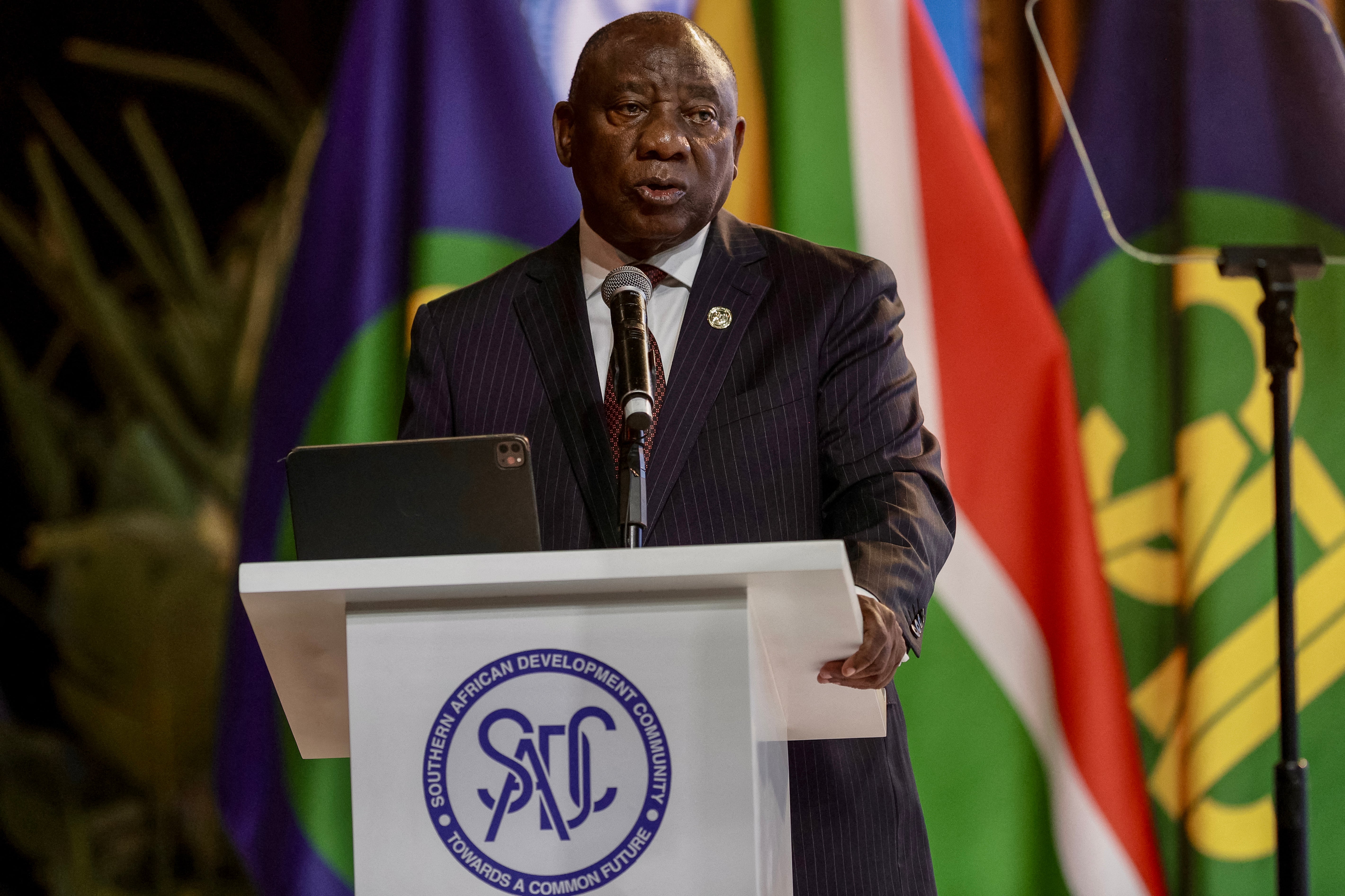 South African President Cyril Ramaphosa, pictured, has called for police to prioritise the investigation