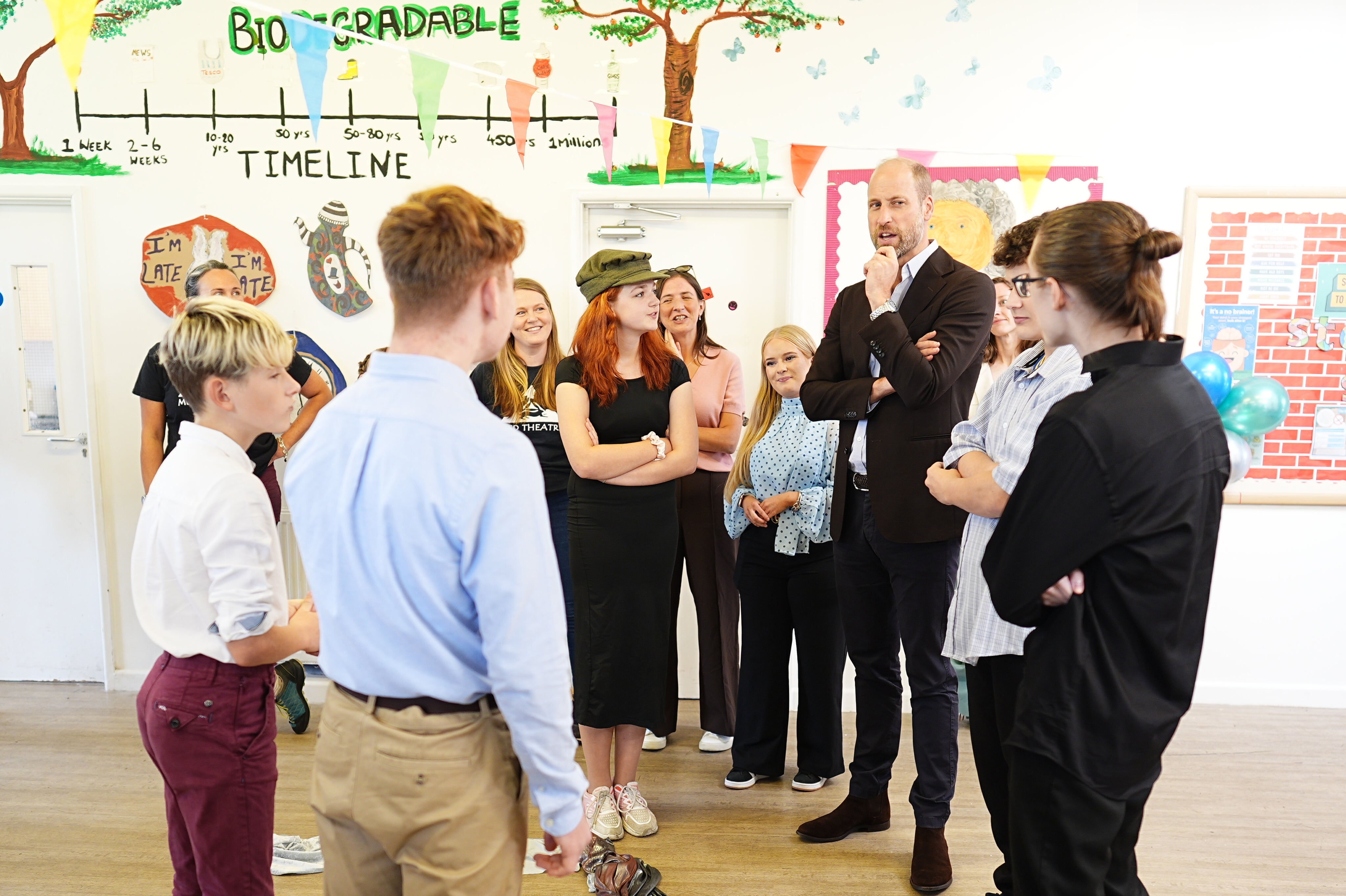 William visited a youth club that had been kept open using Duchy funding during his visit to Princetown