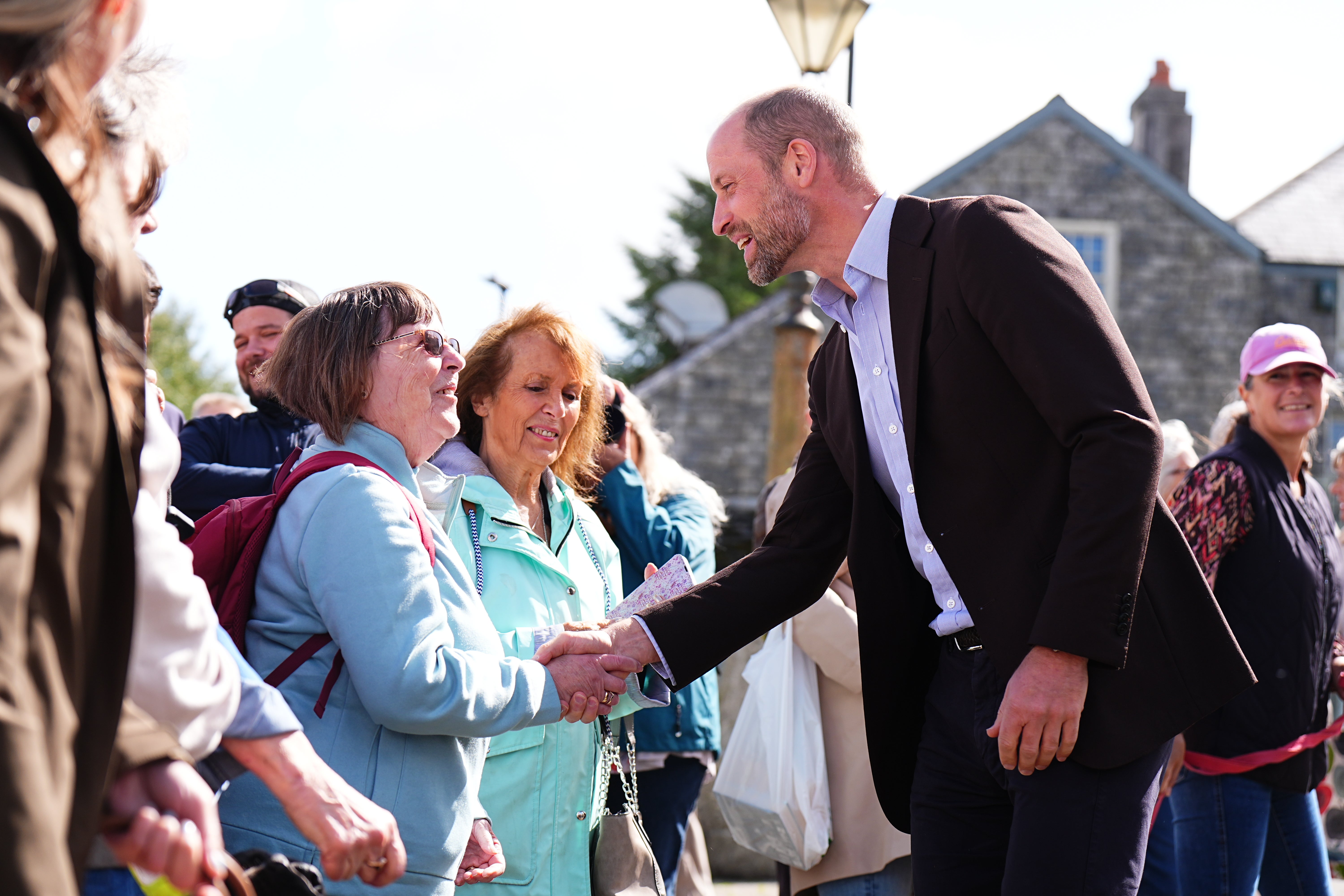 Prince William met with members of the public during his visit