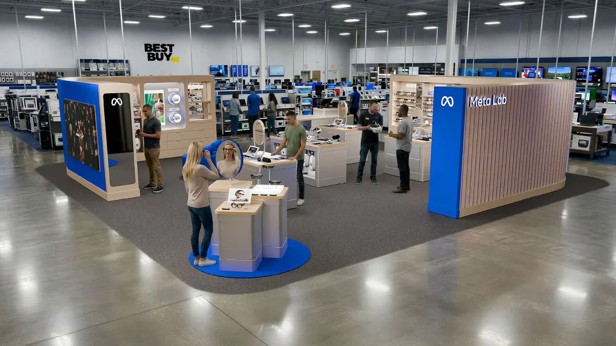 Select Best Buy stores will get dedicated Google areas in October, following the rollout of Meta Lab shop-in-shops at 50 stores, where customers can test Meta products and get personalized fittings