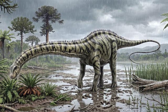 Una ilustración del Diplodocus de Carmelo López