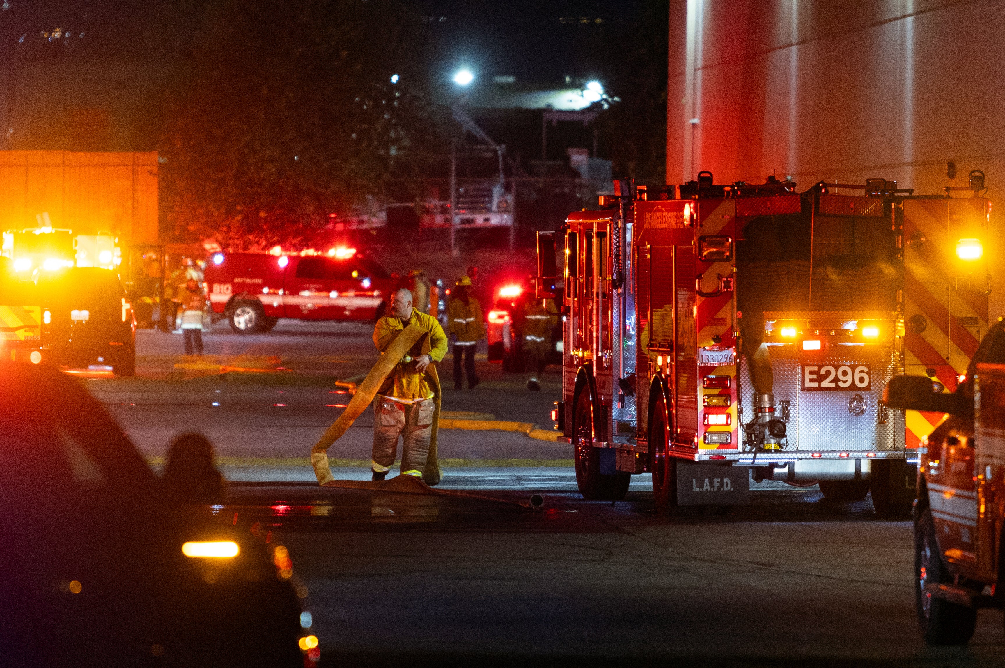 Following the initial collision, an NBC news helicopter covering the breaking story went down near the scene — the crash killed NBC reporter Eliana Moreno, pilot George Marciniw and a pedestrian (AFP/Getty)