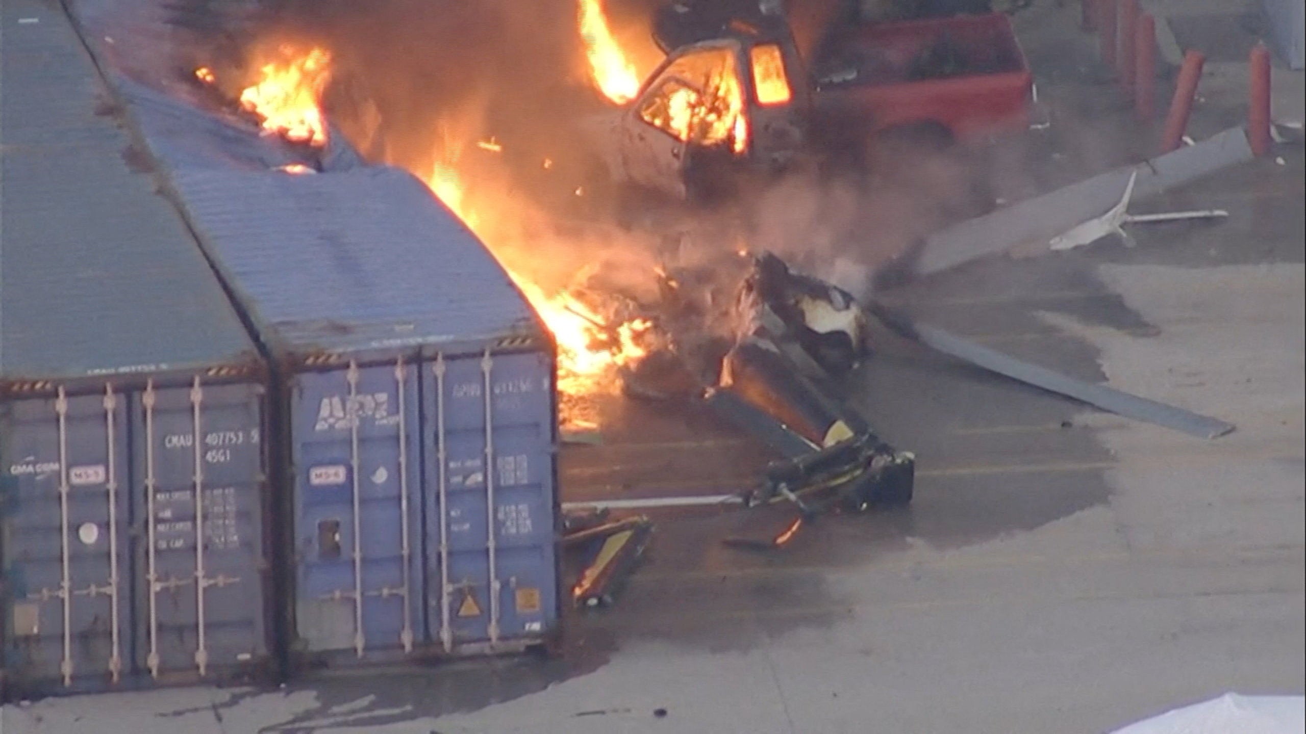 The NBC news team had been covering a Metro bus collision before crashing in Chatsworth