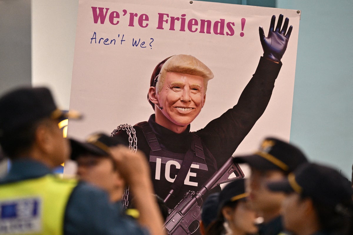 Hundreds of workers seen shackled in massive Hyundai raid take on Trump administration: report
