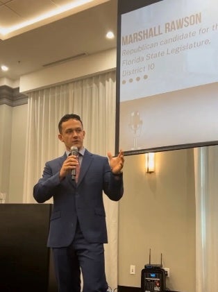 Rawson — who has touted his activism in preserving Confederate soldiers' monuments across North Florida — reportedly marched alongside the League of the South during the Charlottesville rally
