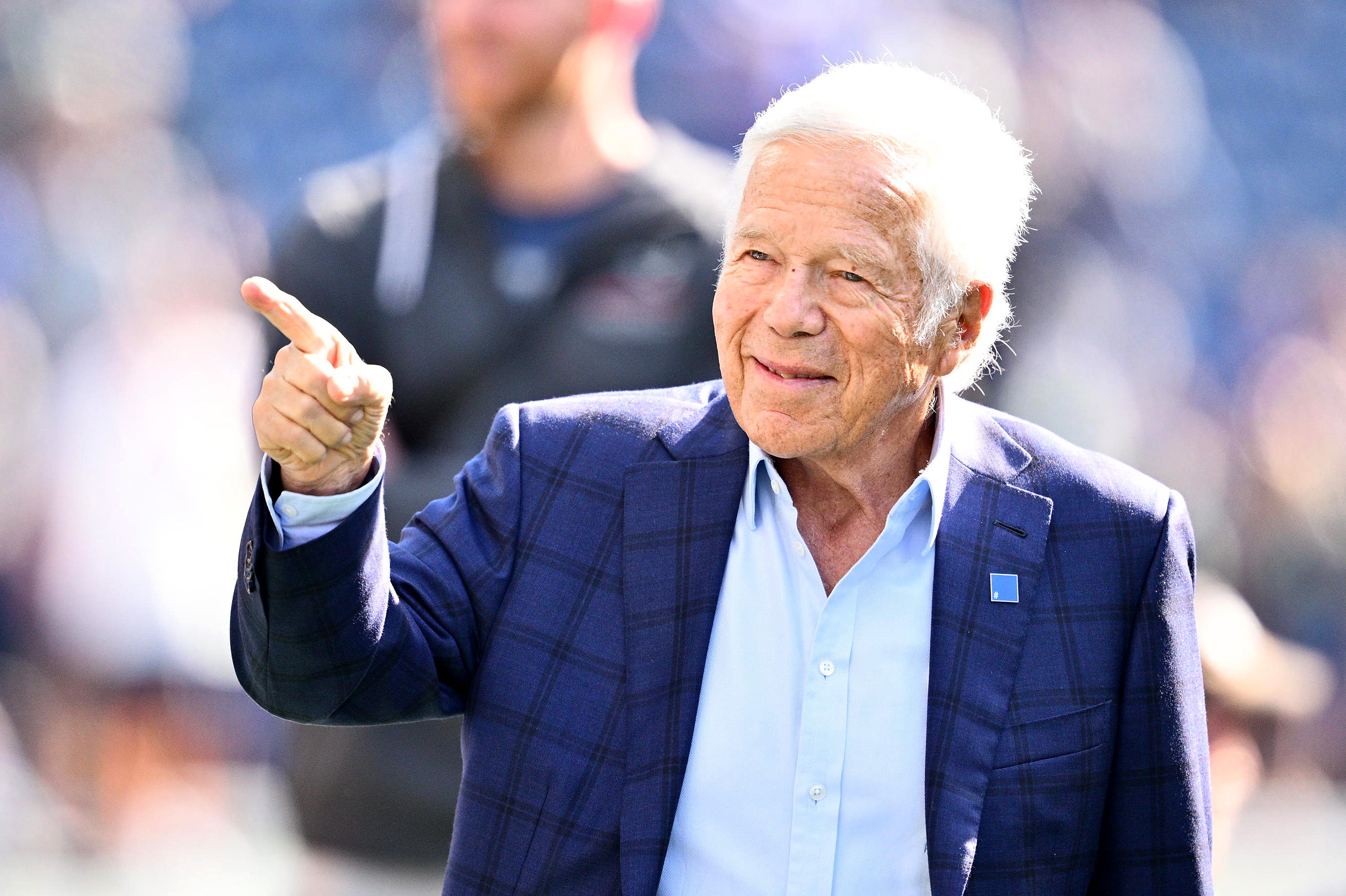 Billionaire Robert Kraft said Macklemore was not welcome to continue on Ed Sheeran’s tour (Getty)