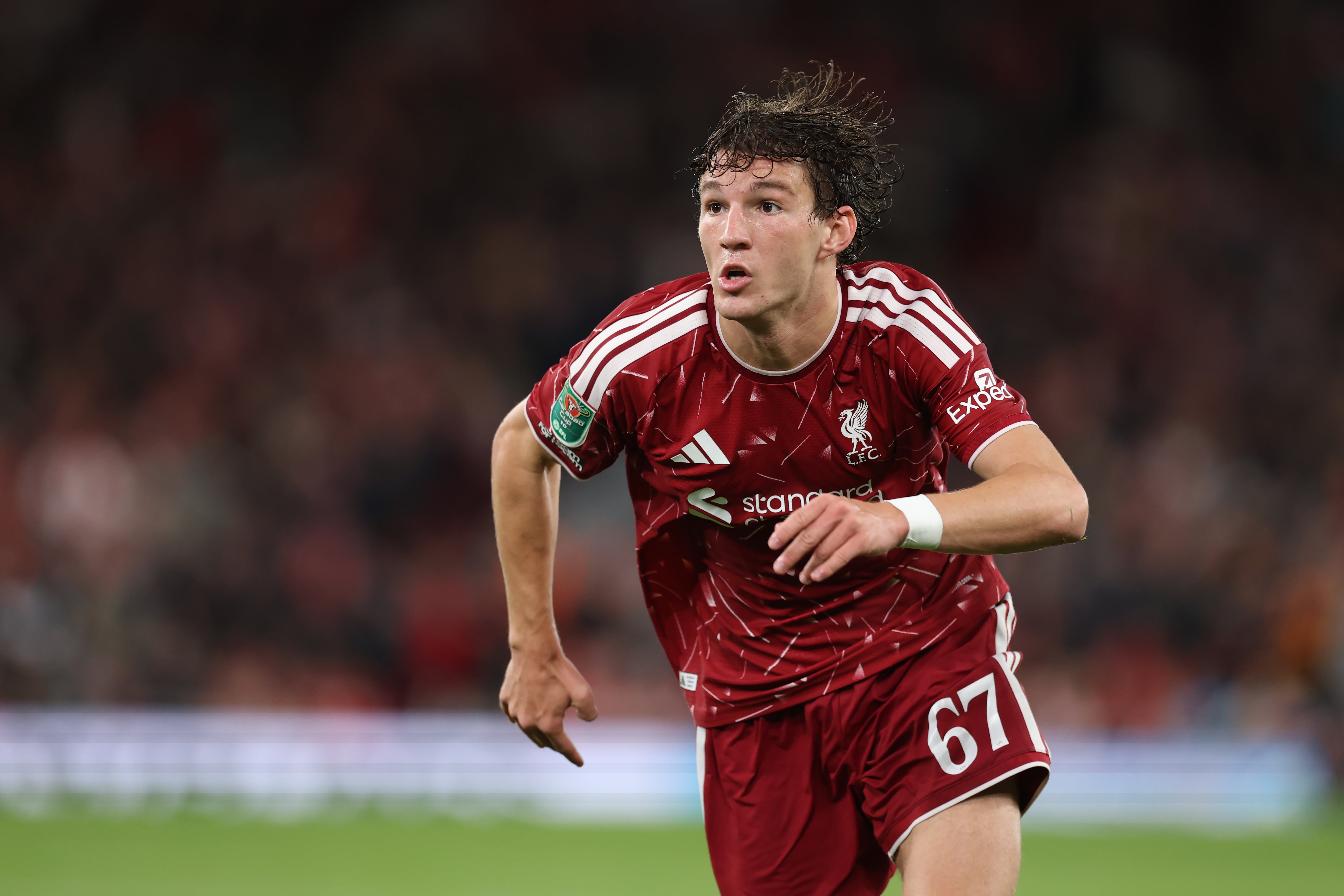 Lewis Koumas was praised by Andoni Iraola following Liverpool’s win over Tottenham in the Carabao Cup