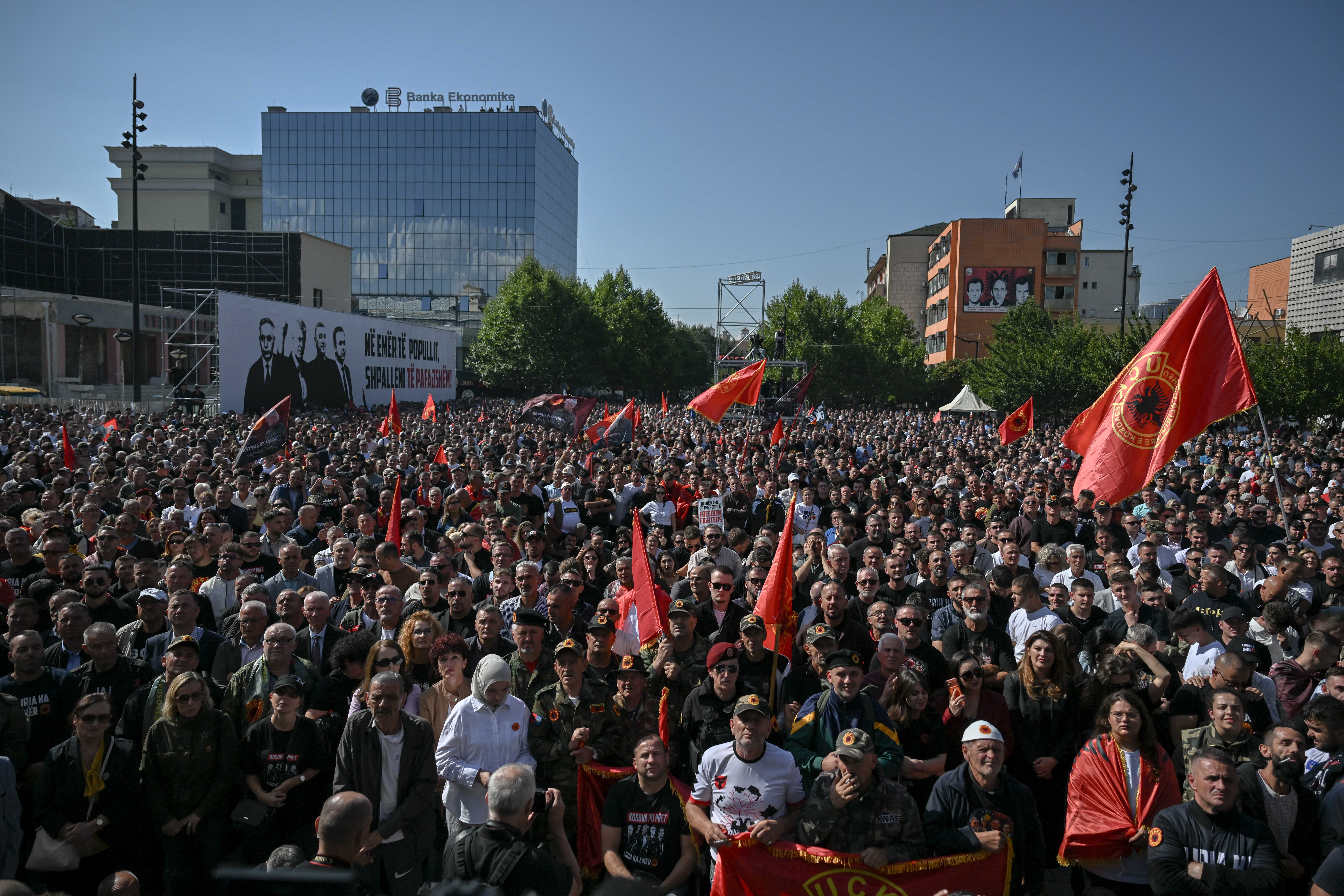 Thousands rallied in Pristina over the weekend