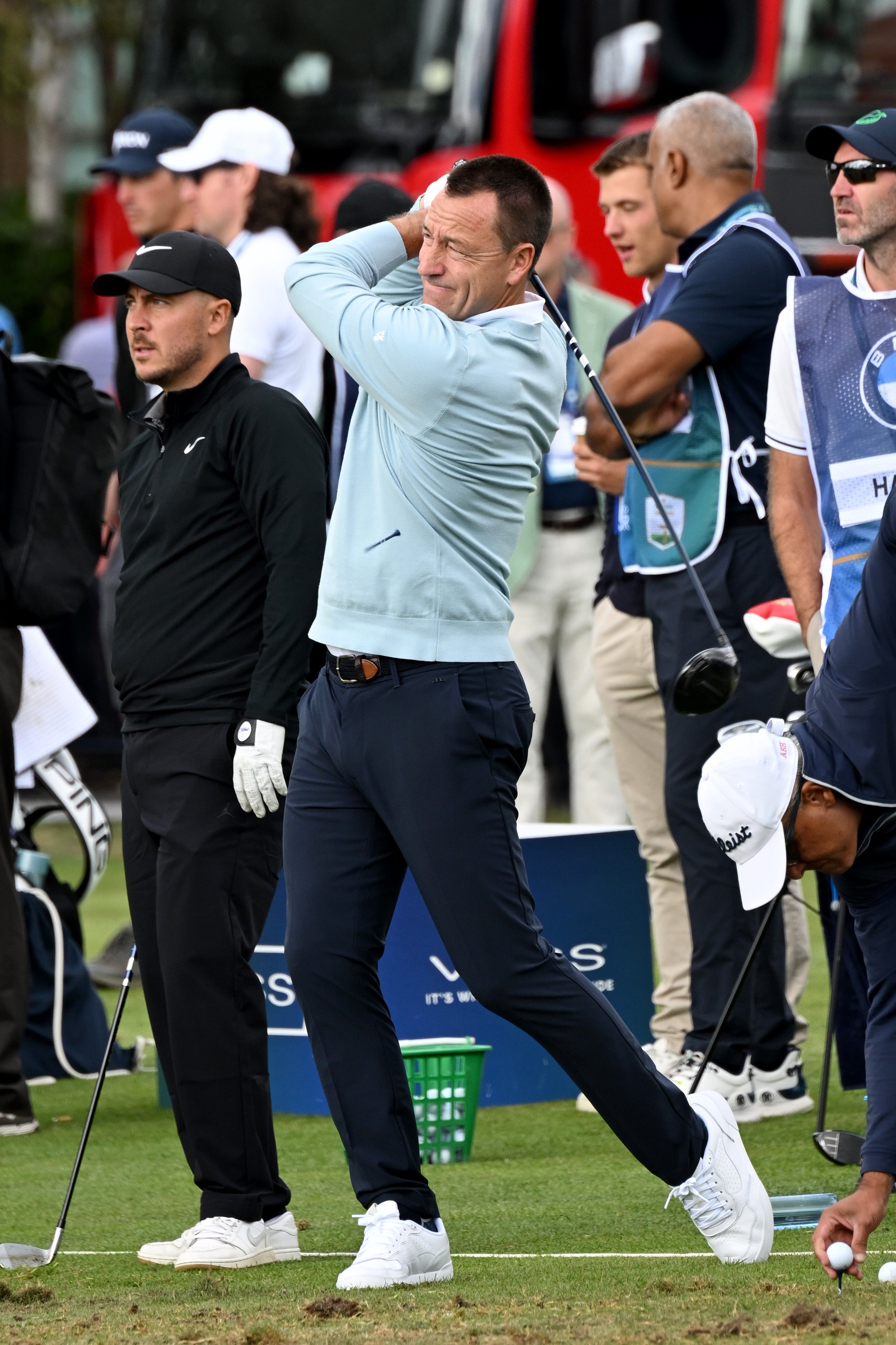 John Terry with Eden Hazard at the BMW PGA Championship at Wentworth Golf Club (Getty)