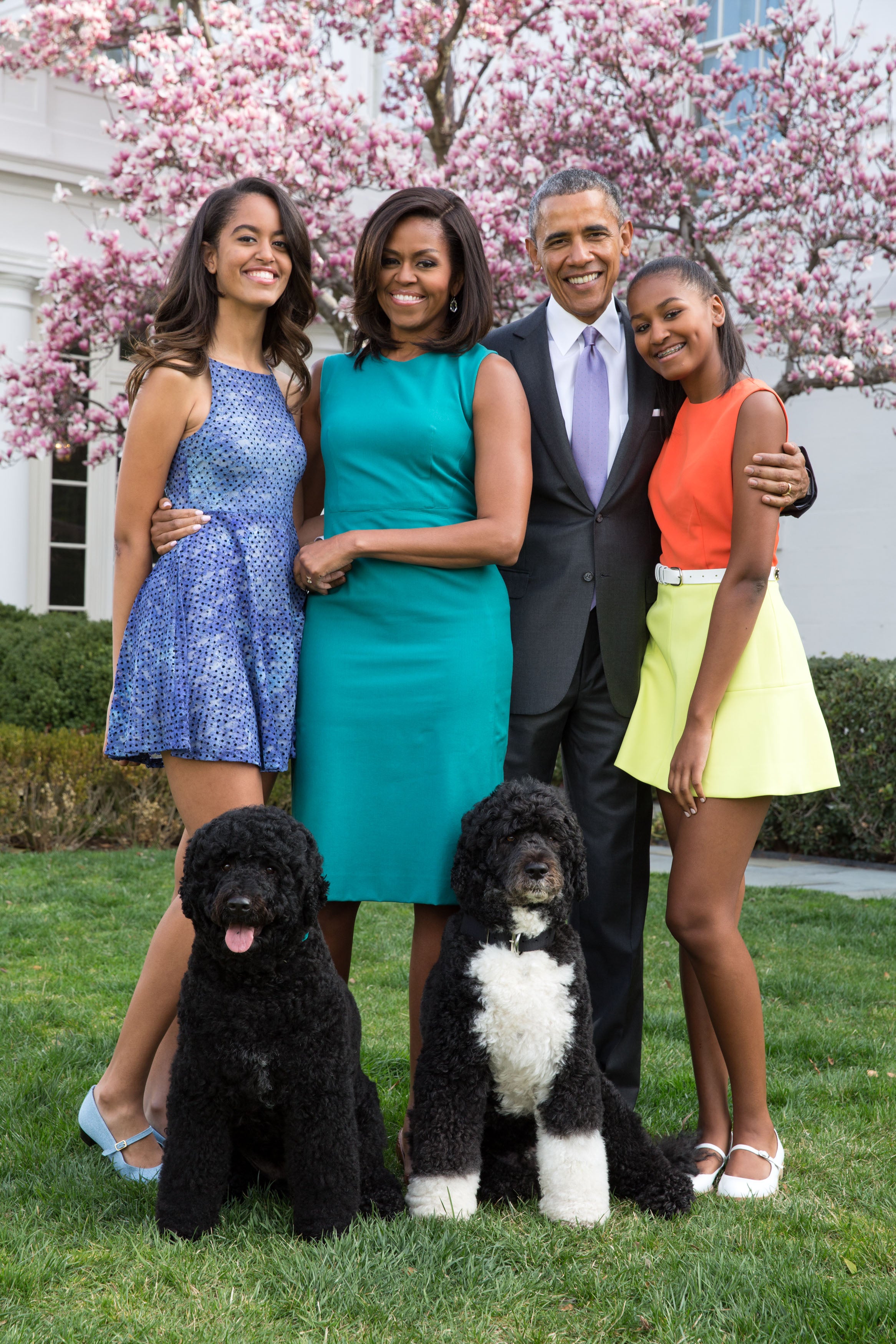 The Obama family adopted Bo and Sunny in 2009 and 2013, respectively (Getty)