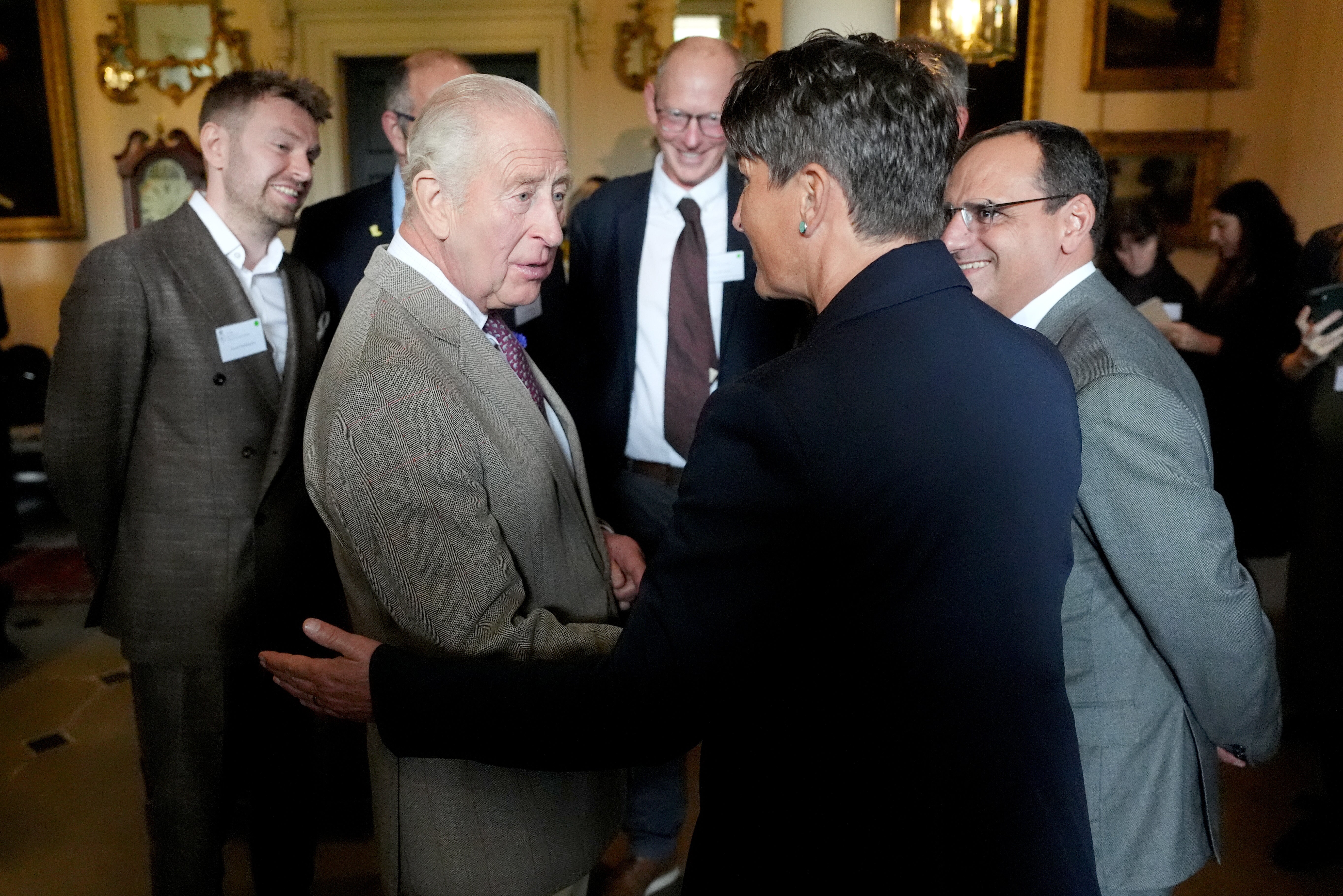 The reception took place at The King’s Foundation headquarters at Dumfries House in East Ayrshire (Jonathan Brady/PA) (PA Wire)