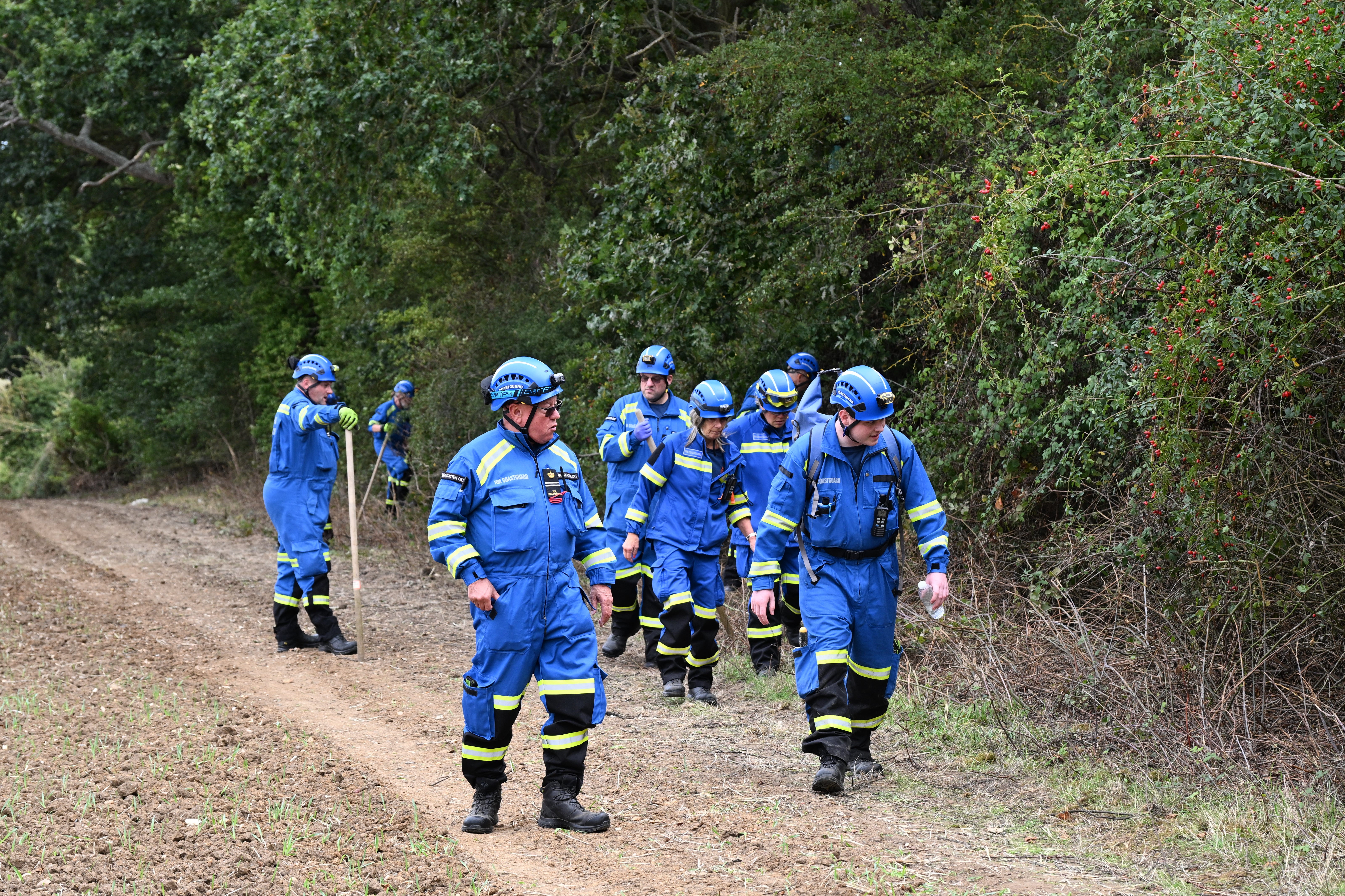 Members of HM Coastguard Search and Rescue search for non-verbal autistic three-year-old Noah Woods