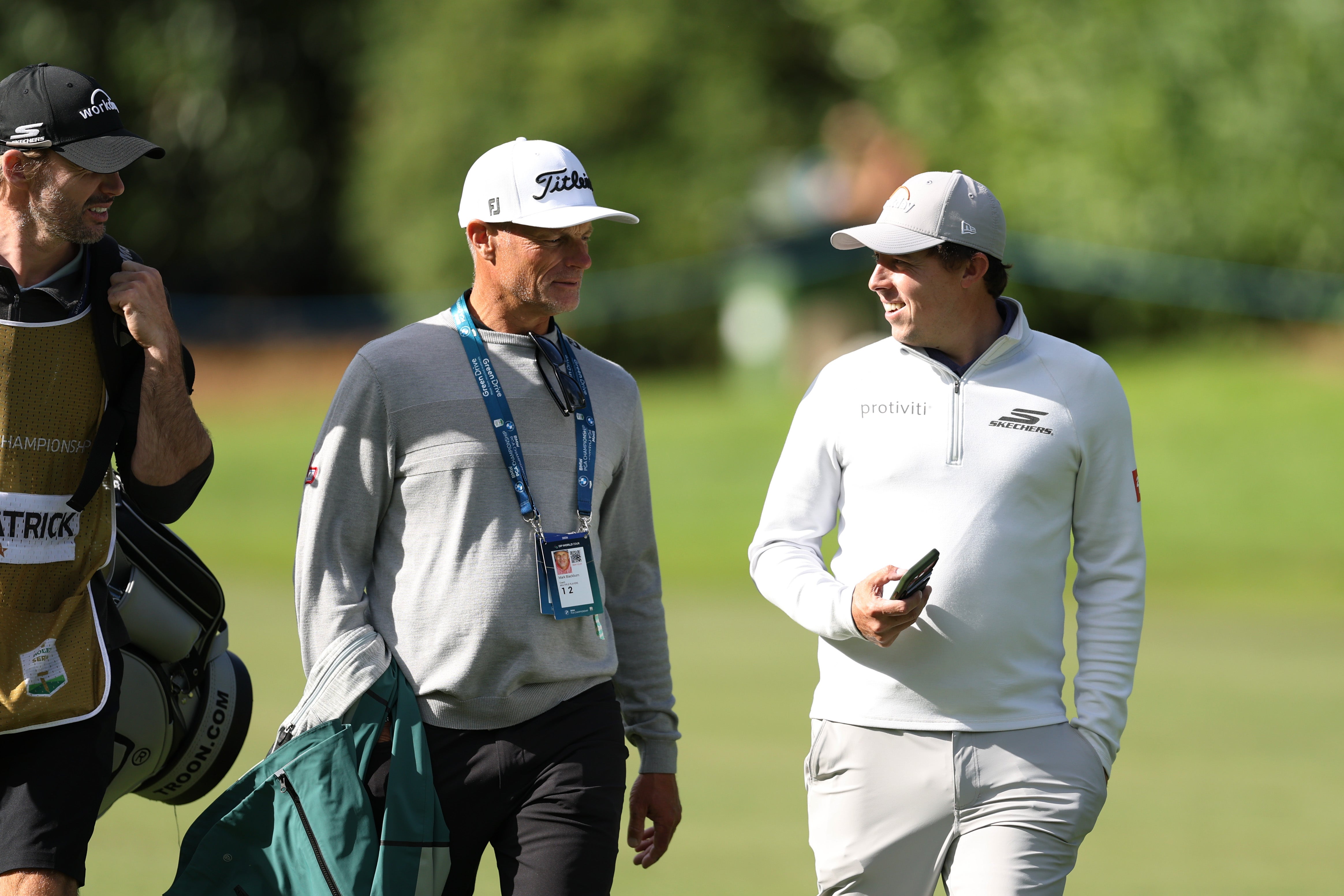 Fitzpatrick (right) has been preparing for the BMW PGA Championship at Wentworth this week