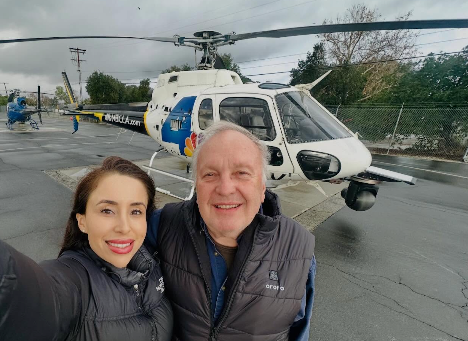 Eliana Moreno and George Marciniw (pictured) have been named as two of the people killed in an NBC4 Los Angeles helicopter crash on Tuesday