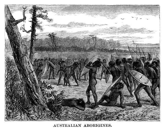 First Peoples of Australia. A 1880 engraving