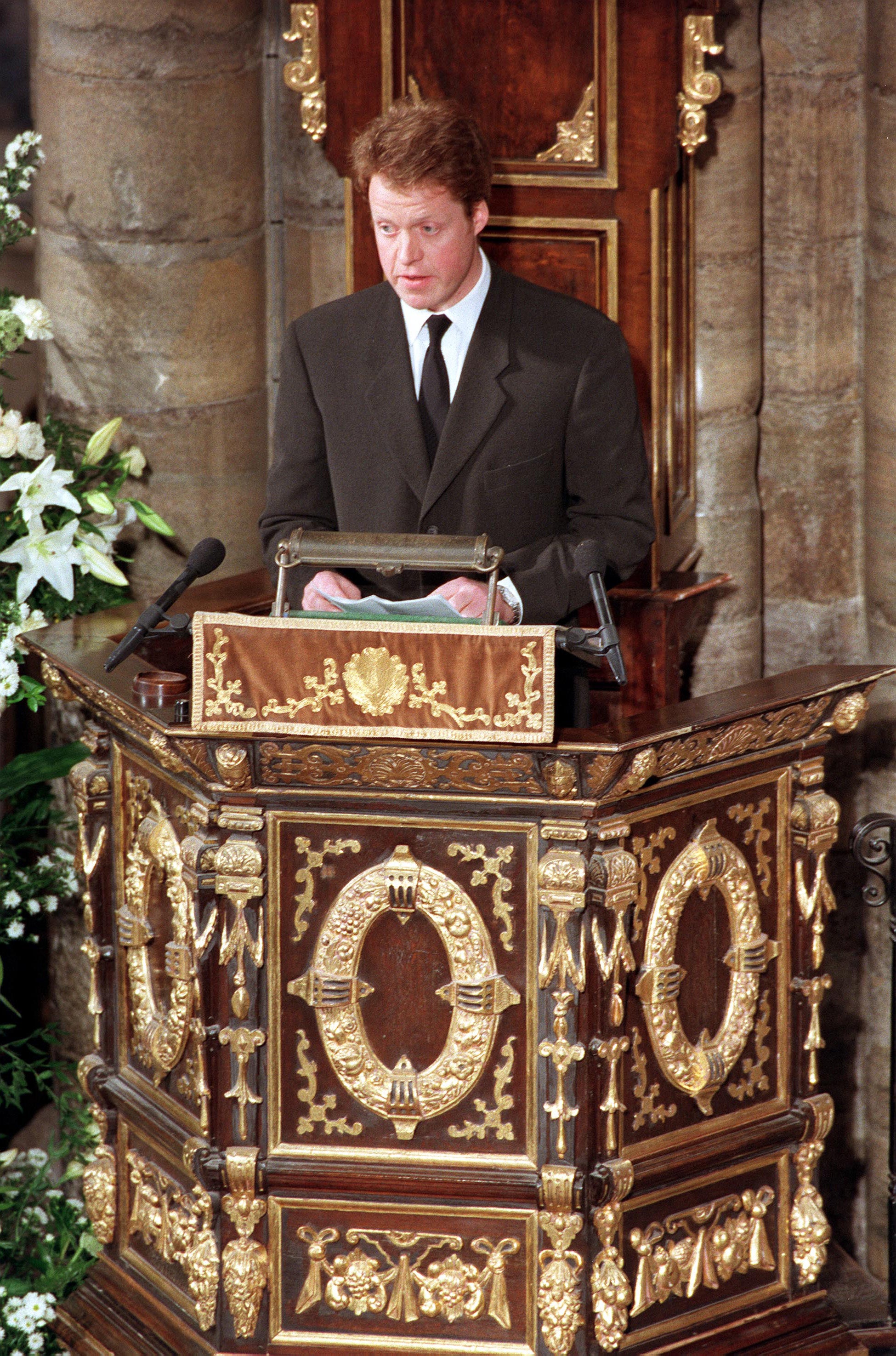 Earl Spencer gave a famous eulogy to his sister at her funeral