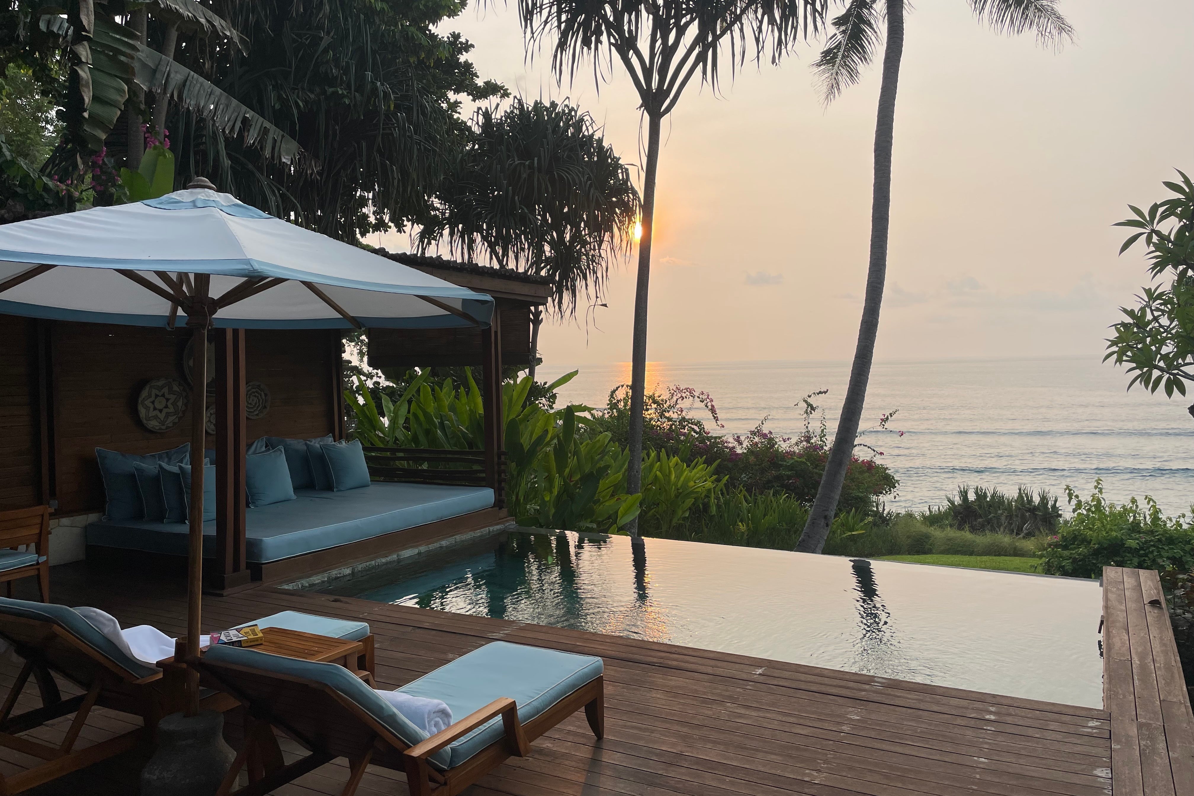 Annabel Grossman's hotel suite at Nihi Sumba, complete with an infinity-edge pool (Annabel Grossman)