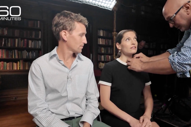 <p>Patrick Clancy y su esposa, Rachel Danis, han concedido una entrevista al programa ‘60 Minutes’, que se emitirá este domingo</p>
