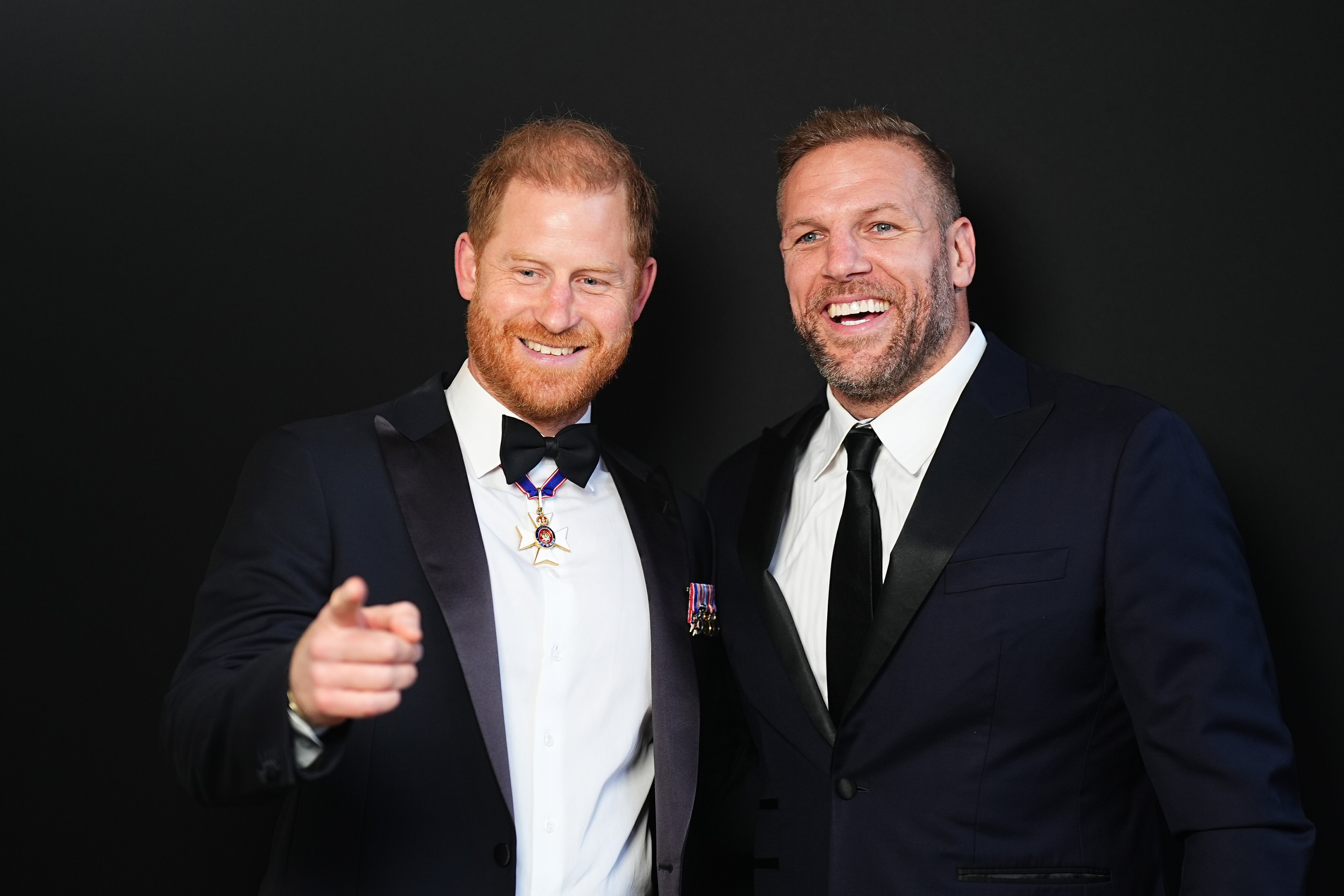 The Duke of Sussex poses with James Haskell at the Invictus Spirit Awards (Aaron Chown/PA Wire/PA Images) (PA Wire)