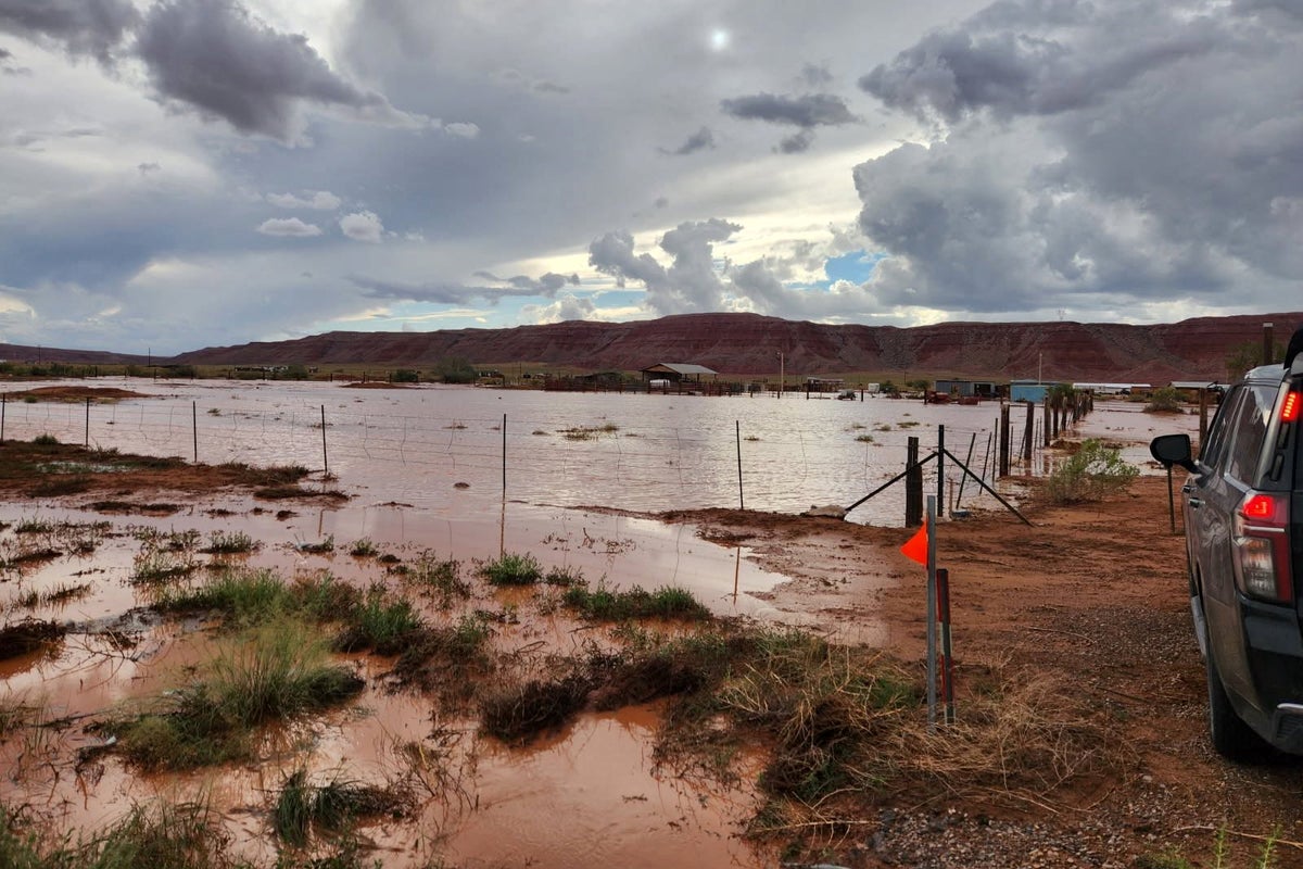 Three dead including a child after being swept away in floodwaters on Navajo land in New Mexico