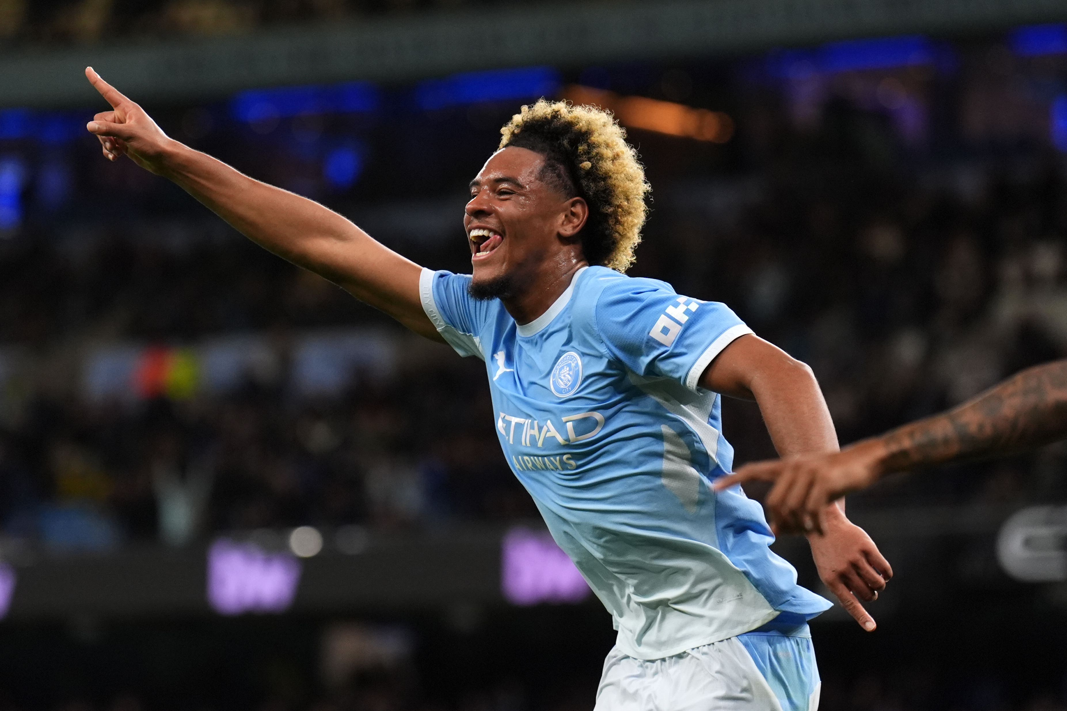 Floyd Samba scored twice on his Manchester City debut