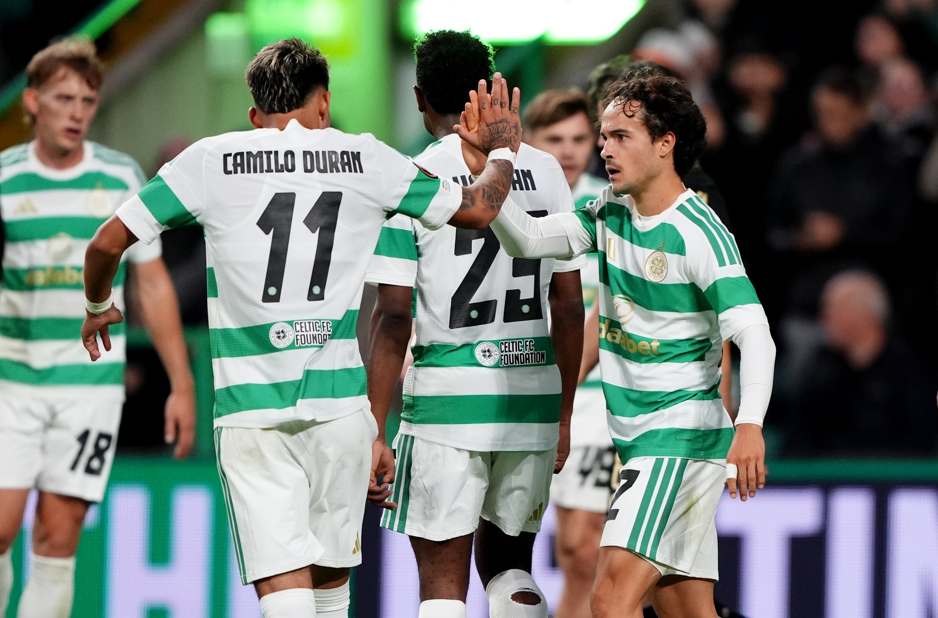 Celtic managed to pull themselves together towards the end of the first half